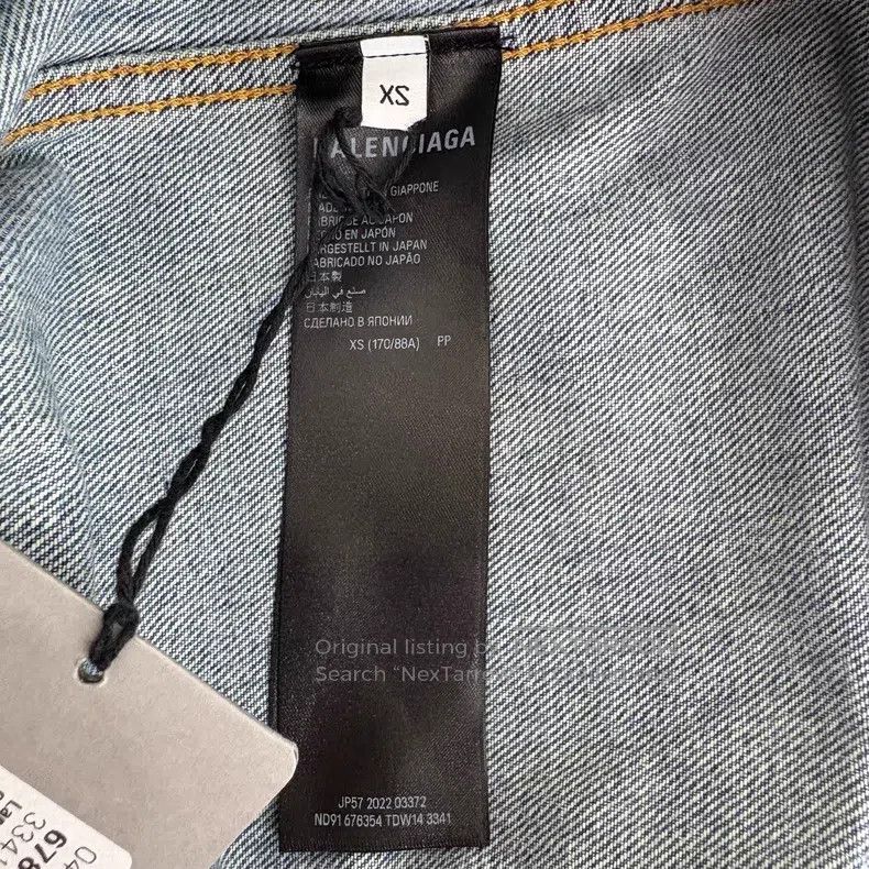 Balenciaga Balenciaga Double B Graffiti Yellow Spray Logo Denim Jacke Size US XS / EU 42 / 0 - 5 Thumbnail