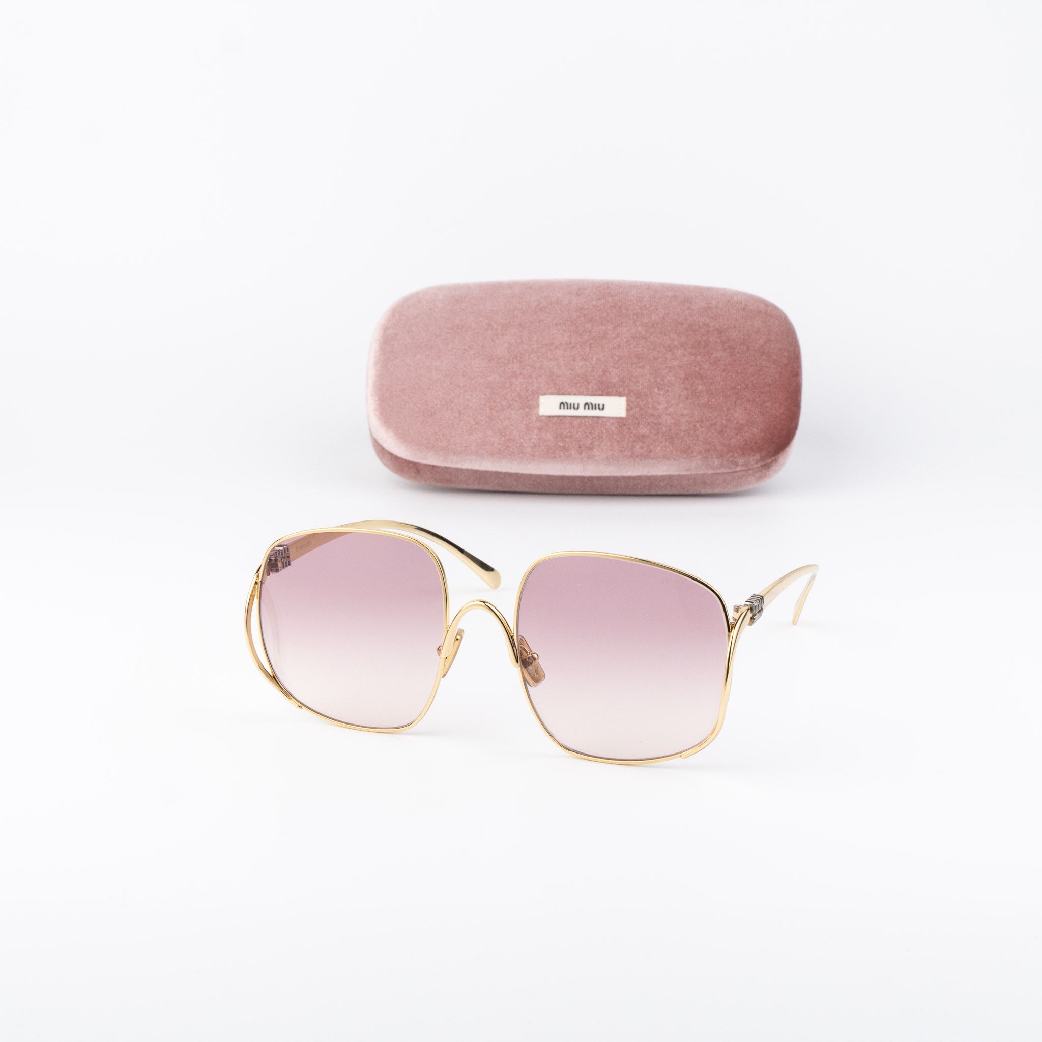 Miu Miu Miu Miu Women Sunglasses Square MUA57S 5AK40S NEW AUTHENTIC Size ONE SIZE - 1 Thumbnail