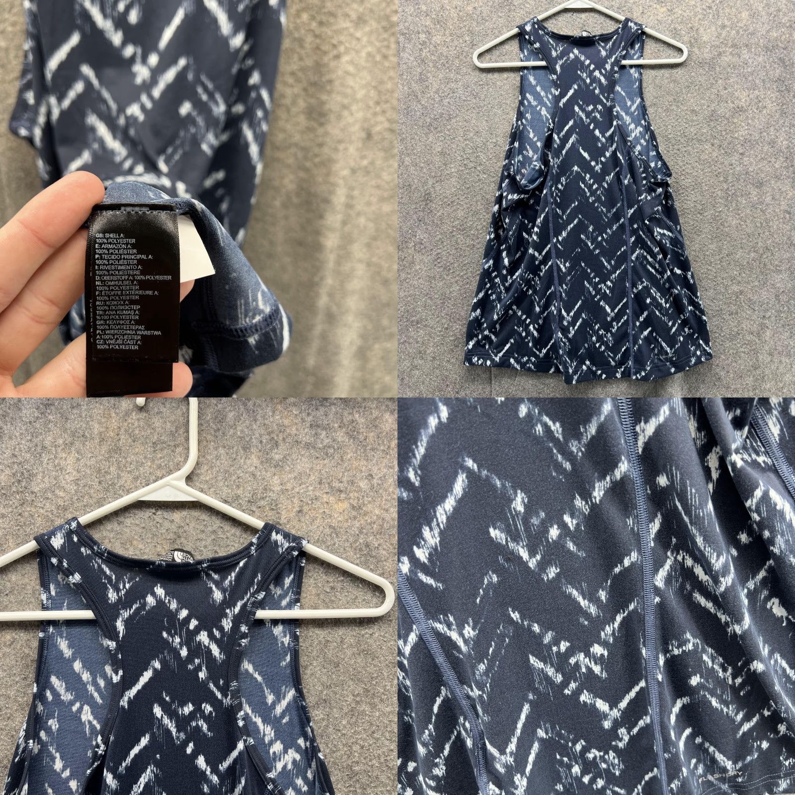 The North Face VINTAGE The North Face Dress Women Large Blue Sleeveless A-Line Casual Polyester Long Geometric Pattern Blue Womens L Size L / US 10 / IT 46 - 8 Thumbnail