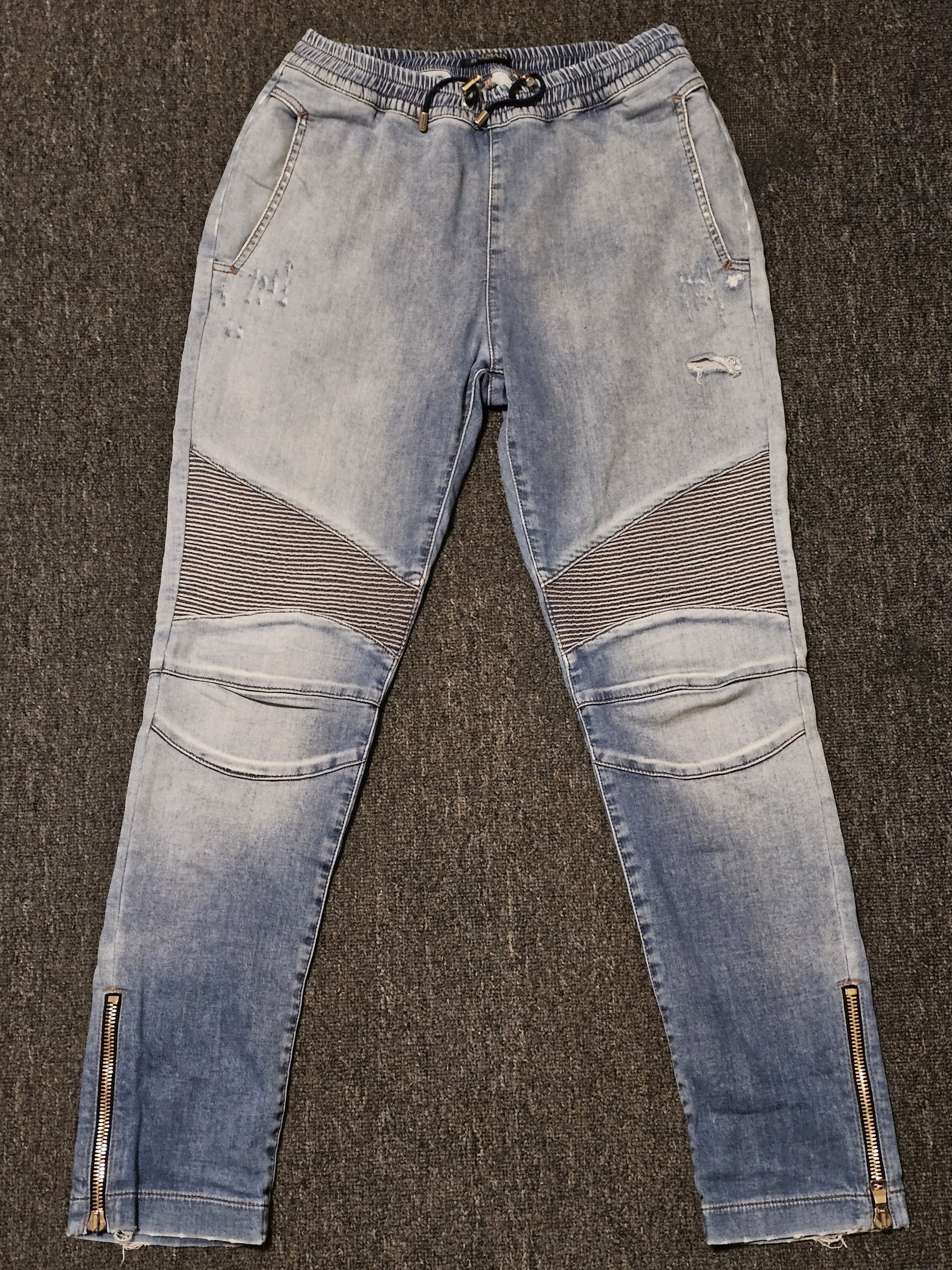 Balmain Blamin men's denim sweatpants size M Size US 30 / EU 46 - 1 Thumbnail