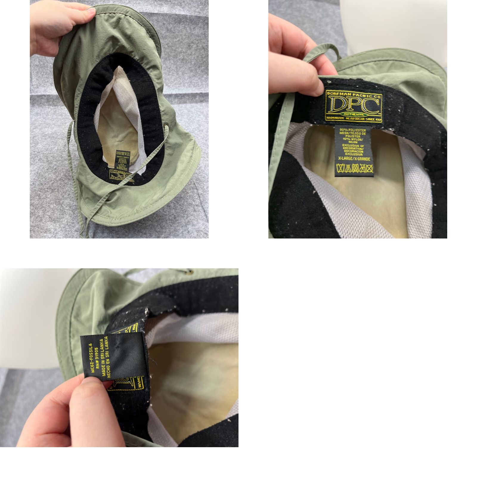 Vintage Dorfman Pacific Bucket Hat Adult XL Gray Poly/Nylon Blend Fish Camp Hat Bucket Men Size ONE SIZE - 9 Thumbnail