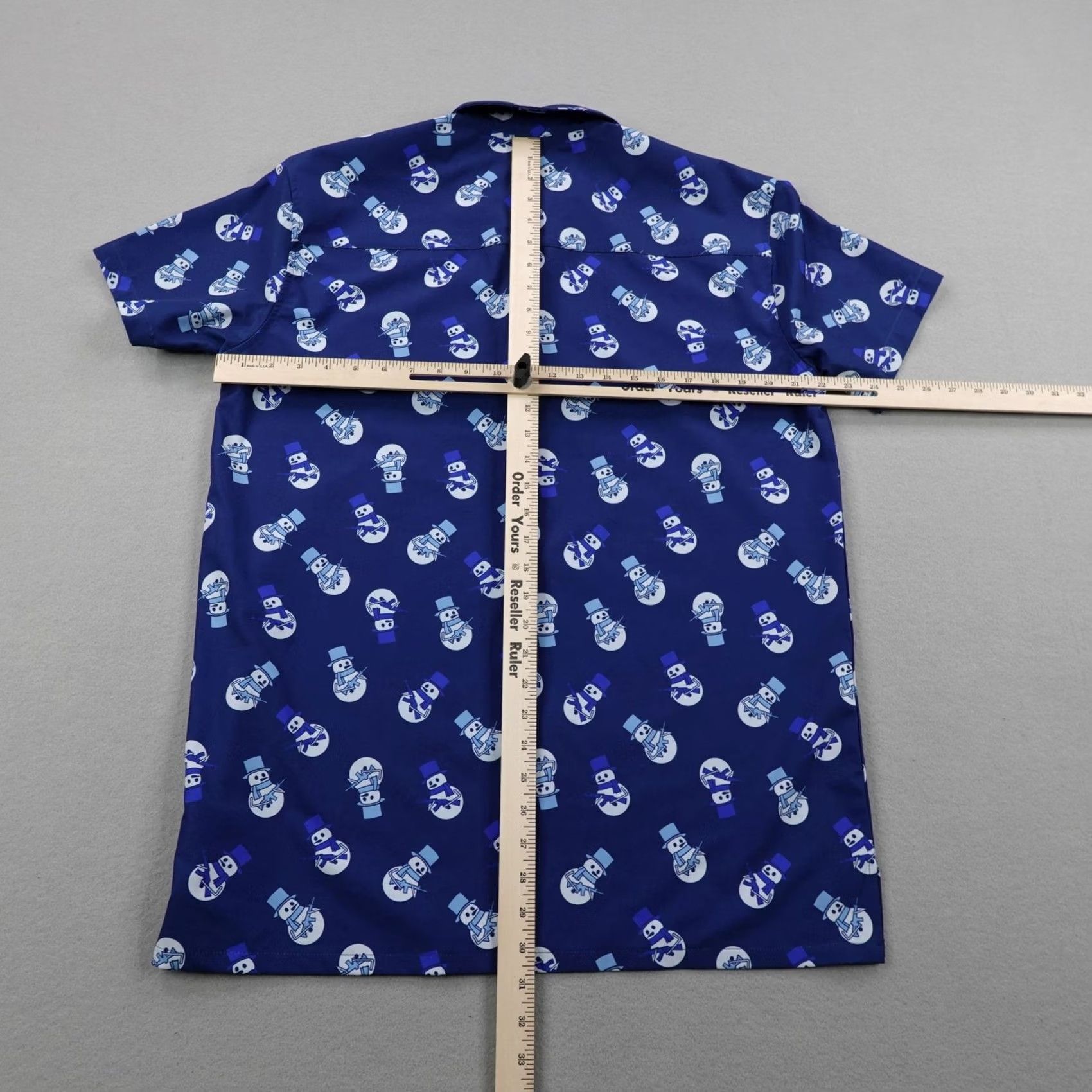 Etro Retro Rifle Shirt Mens L Blue Snowman Button-Up Performance Stretch Size US L / EU 52-54 / 3 - 6 Thumbnail
