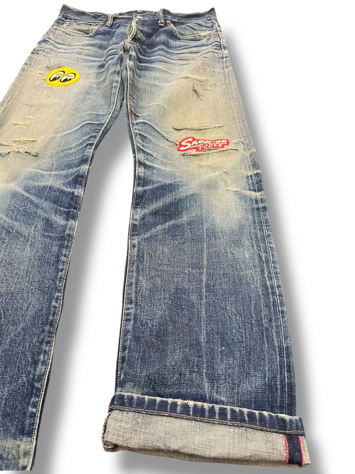 Blue Blue Japan Vintage Blue Blue Japan Selvedge Mudwash Distressed Denim Size US 32 / EU 48 - 4 Thumbnail