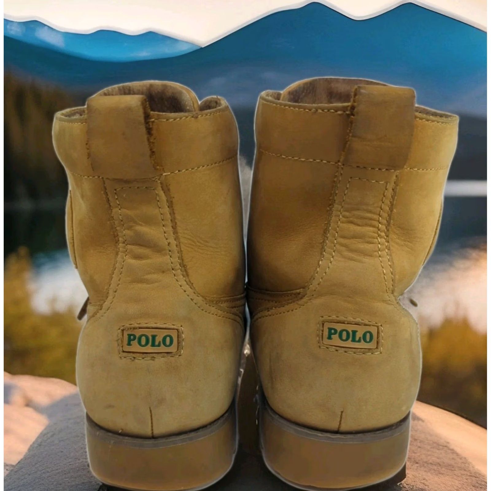 Polo Ralph Lauren Polo Ralph Lauren Ranger Leather Casual Boot Mens 10 D Brown Ankle Buckle Lace Up Size US M / EU 48-50 / 2 - 6 Thumbnail