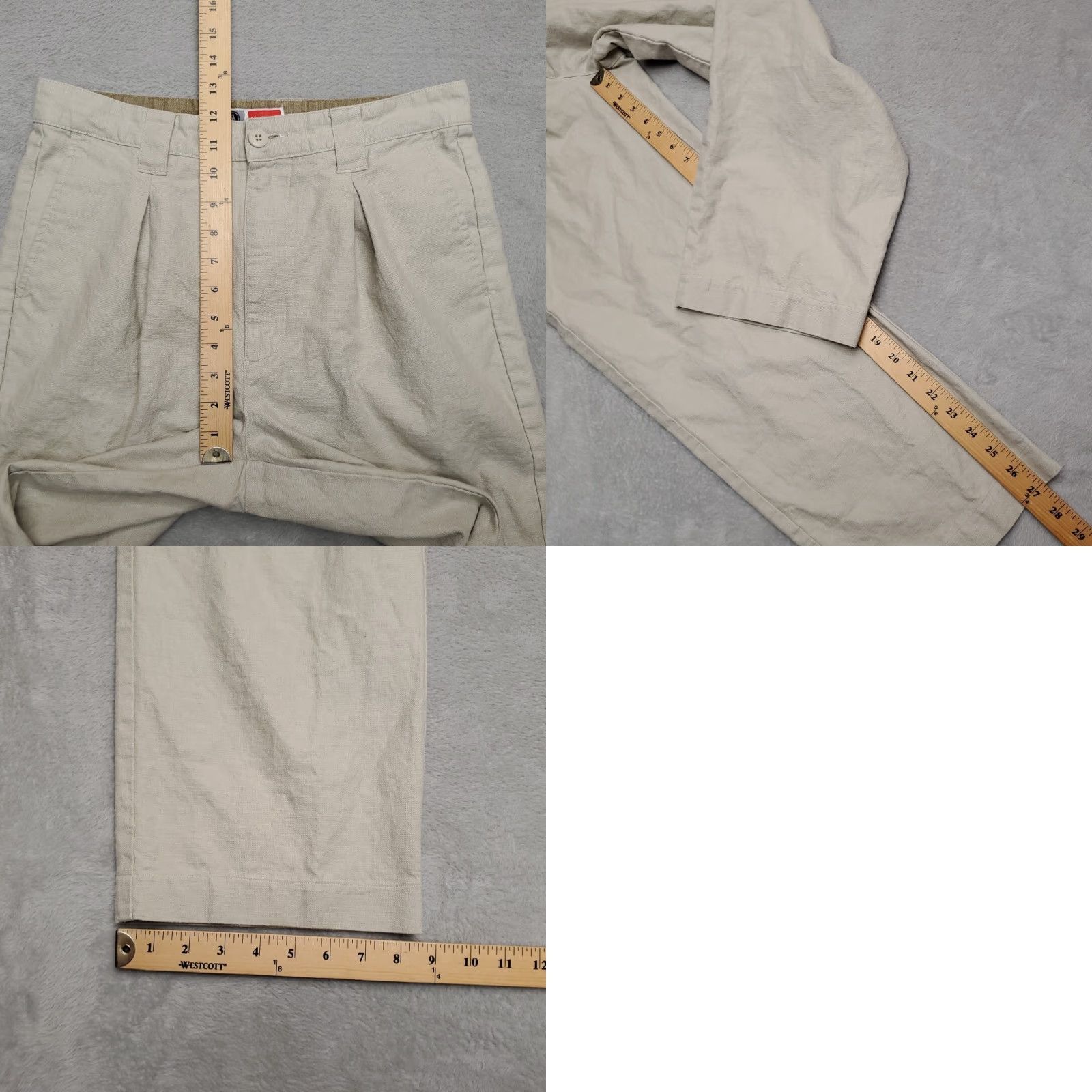 Vintage VINTAGE Arizona Pants Womens 32x27 Beige Linen Blend Pleated Outdoor Comfort Casual Mom Pants Beige Linen Blend Pleated Casual Women 32 Womens Size 24" / US 00 / IT 34 - 8 Thumbnail