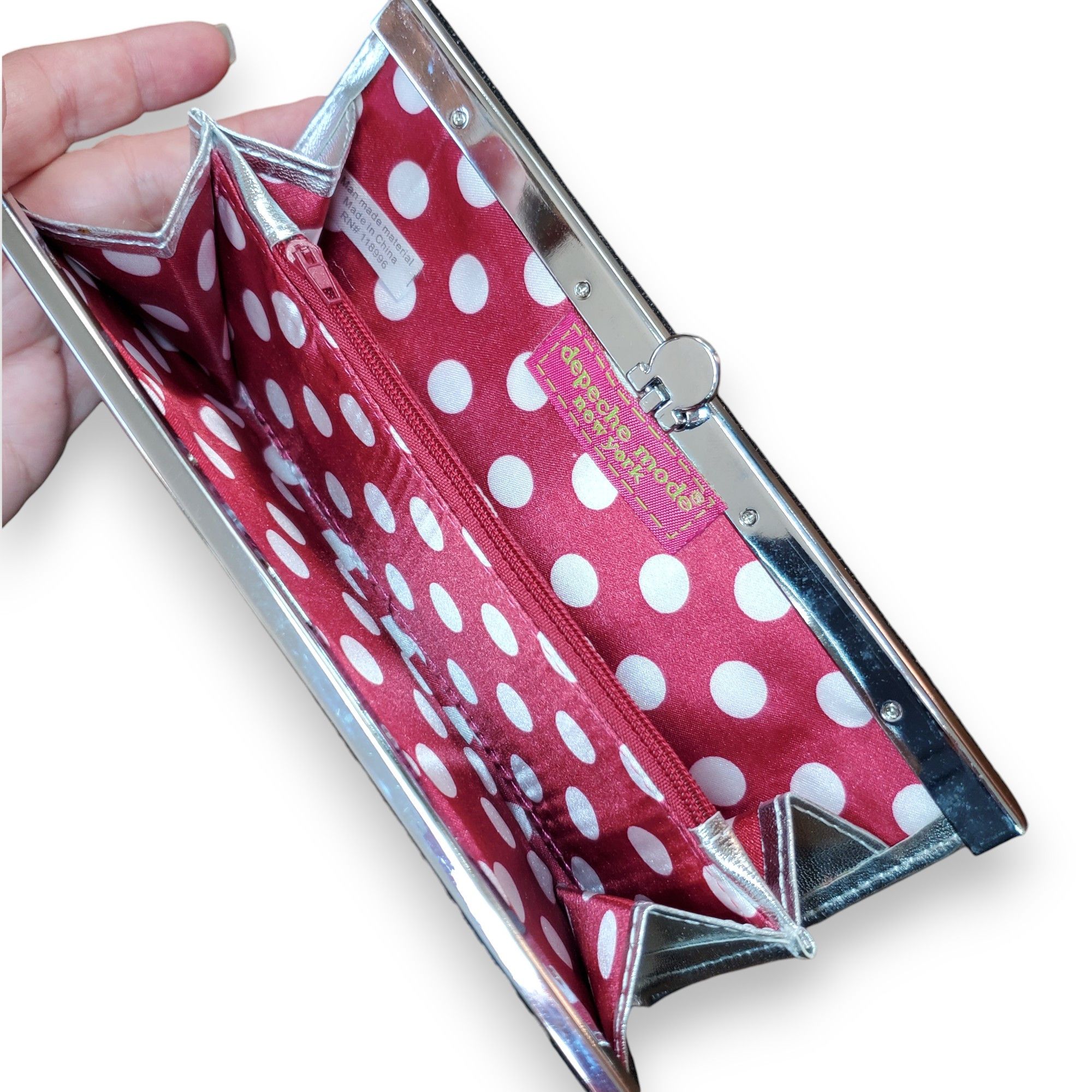 Other Depeche Mode 7.5x3.5" Clutch Wallet Black Silver Sparkle Size ONE SIZE - 5 Thumbnail