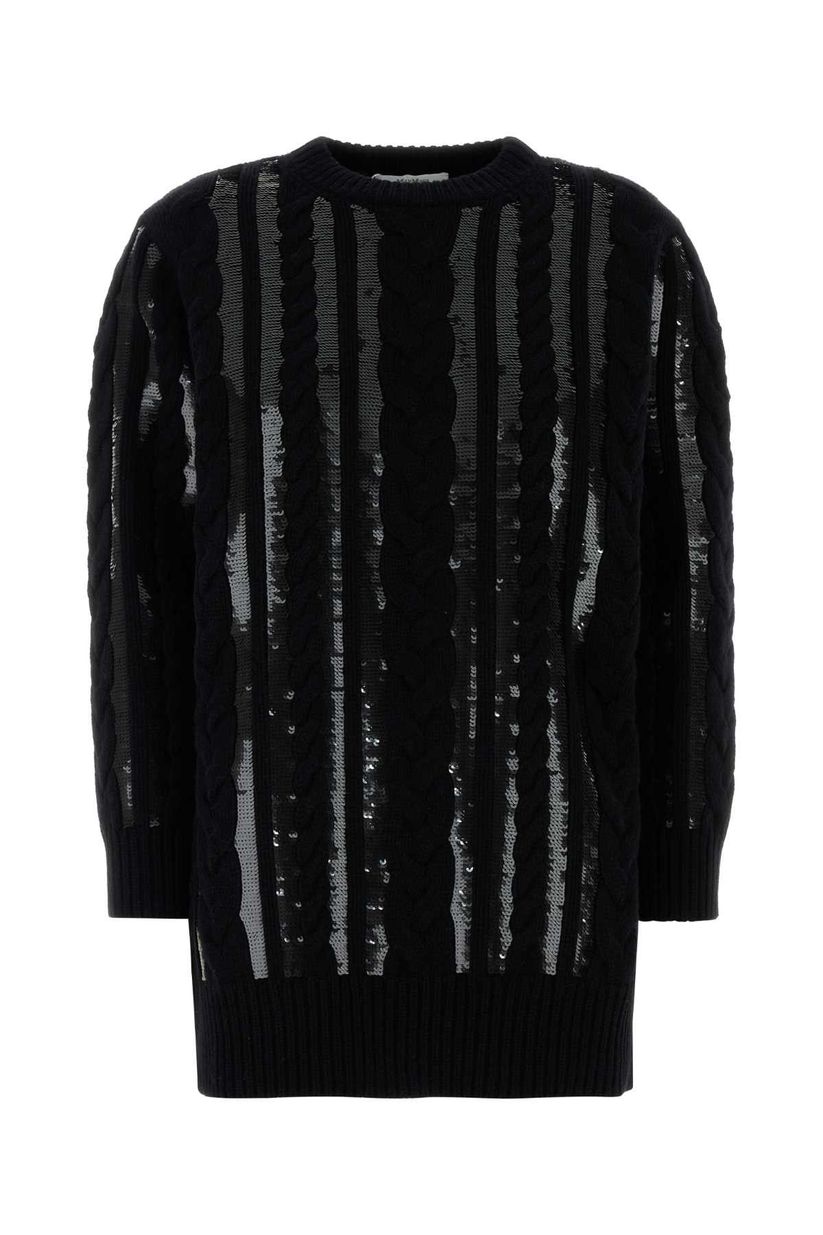 Black Wool Blend Mambo Sweater Dress