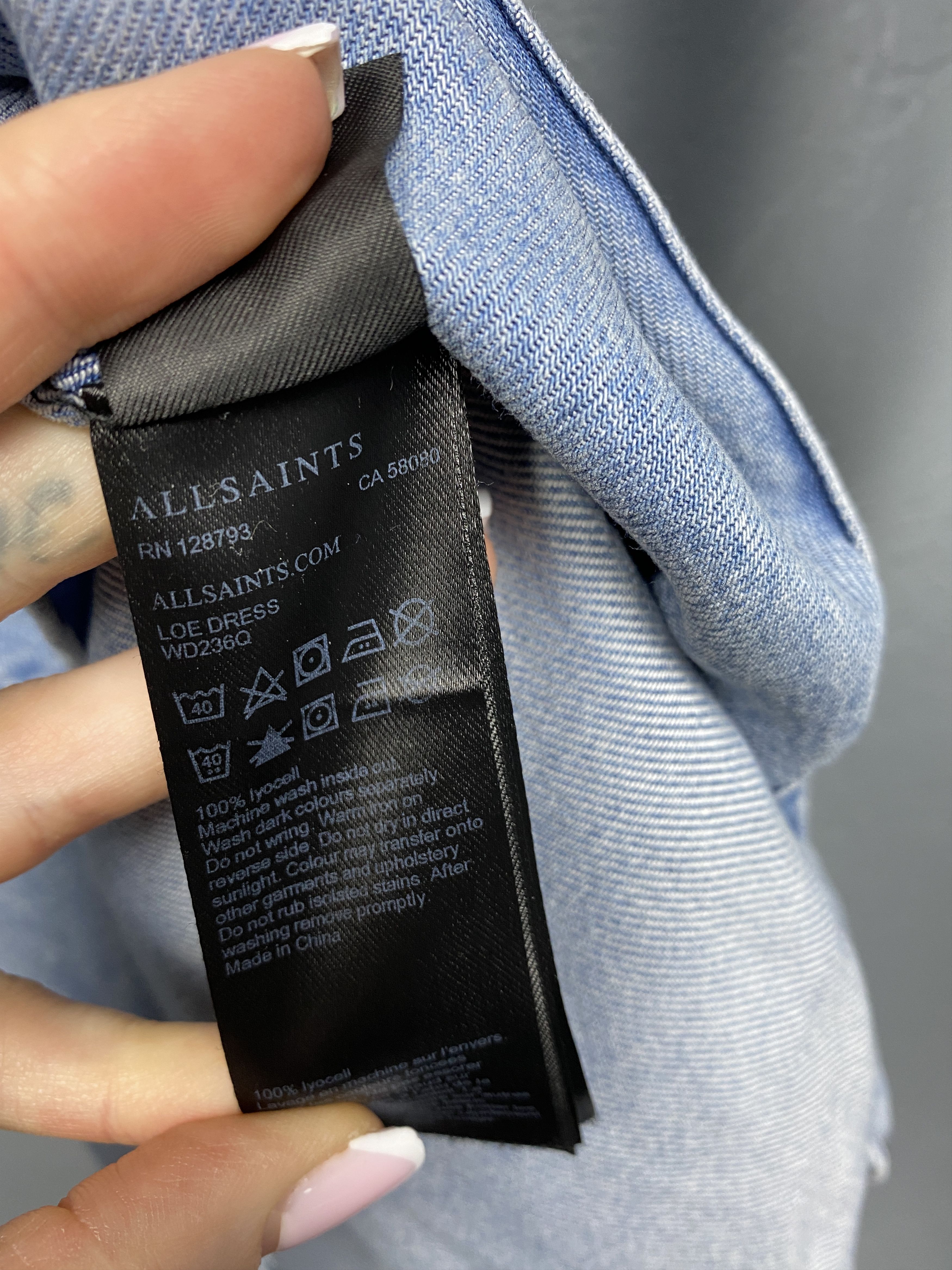 Allsaints Allsaints Loe Dress Denim Shirt Y2K Size S / US 4 / IT 40 - 4 Thumbnail