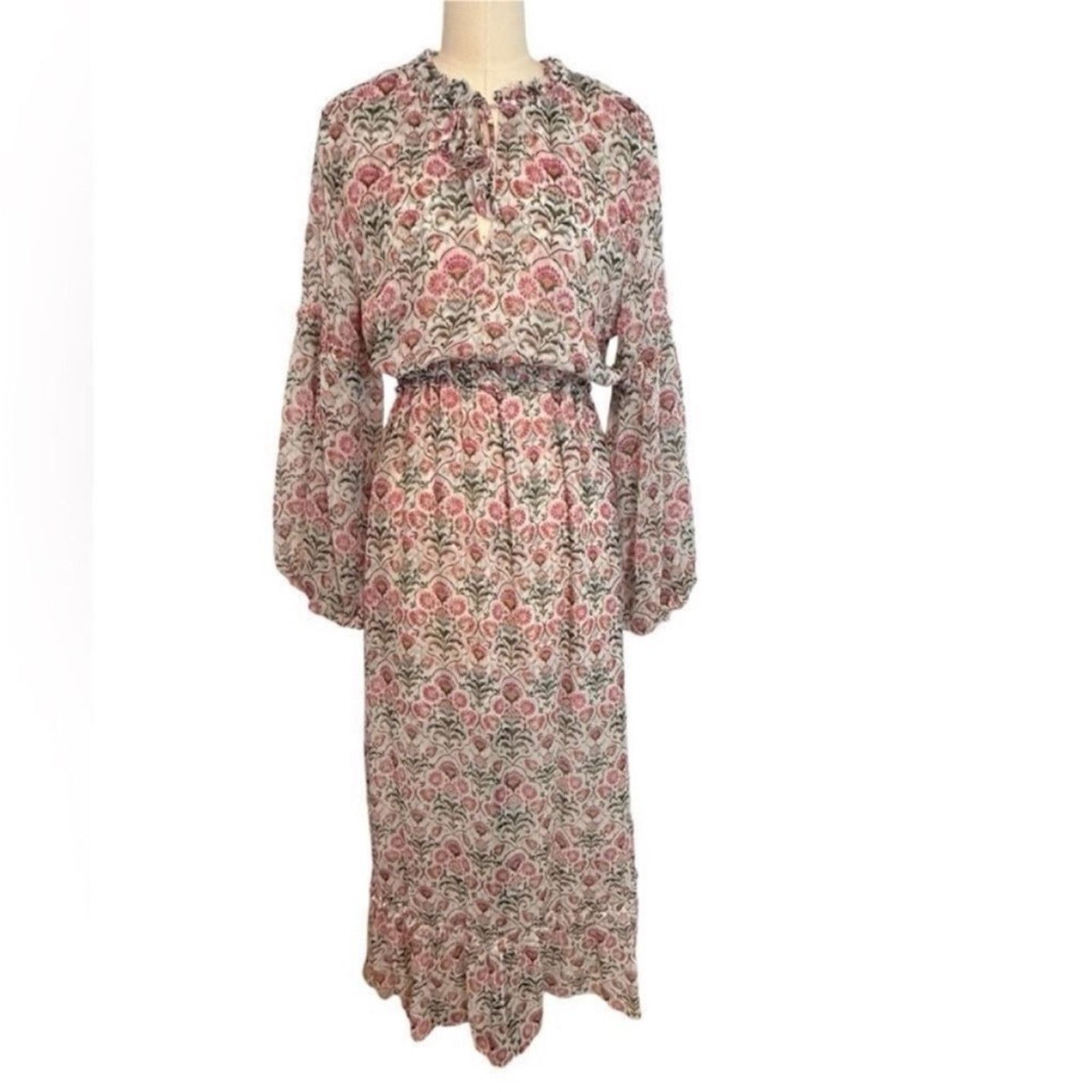 MISA Los Angeles NWT MISA Los Angeles $390 Amata Pink Cottage Dress XS Size XS / US 0-2 / IT 36-38 - 5 Thumbnail