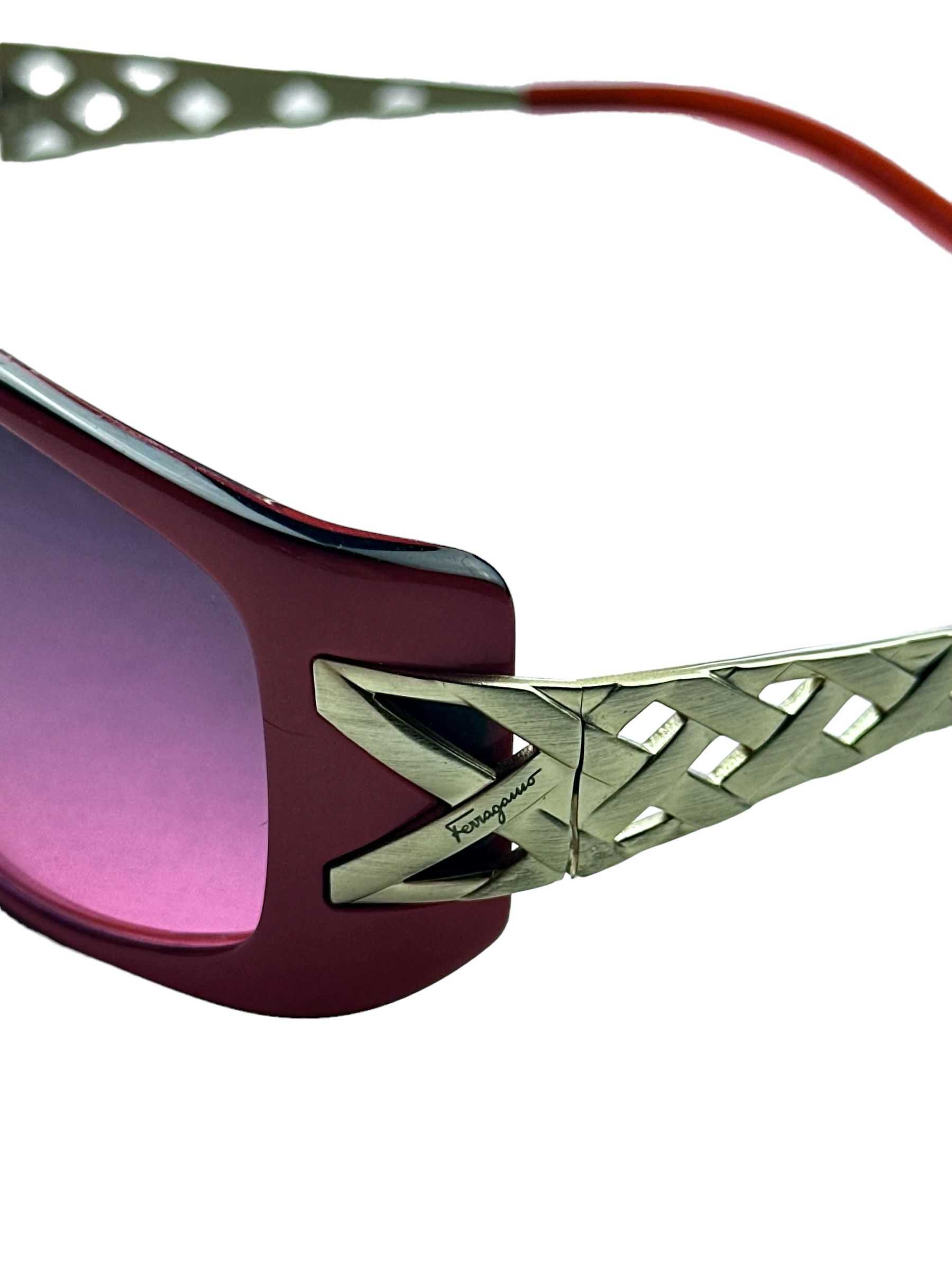Salvatore Ferragamo Ferragamo red gold sunglasses Size ONE SIZE - 5 Thumbnail