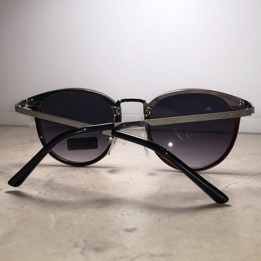 Tommy Hilfiger Tommy Hilfiger Red & Plaid Rounded Cat-Eye Sunglasses Size ONE SIZE - 3 Thumbnail