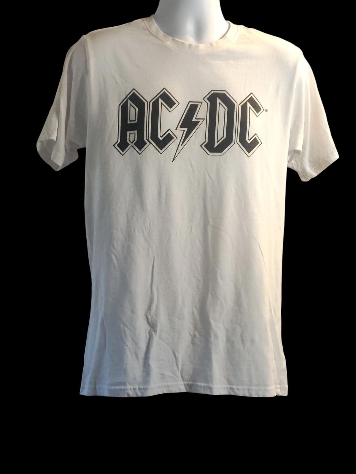 AC/DC AC/DC Logo White Men's T-Shirt Size US L / EU 52-54 / 3 - 3 Thumbnail