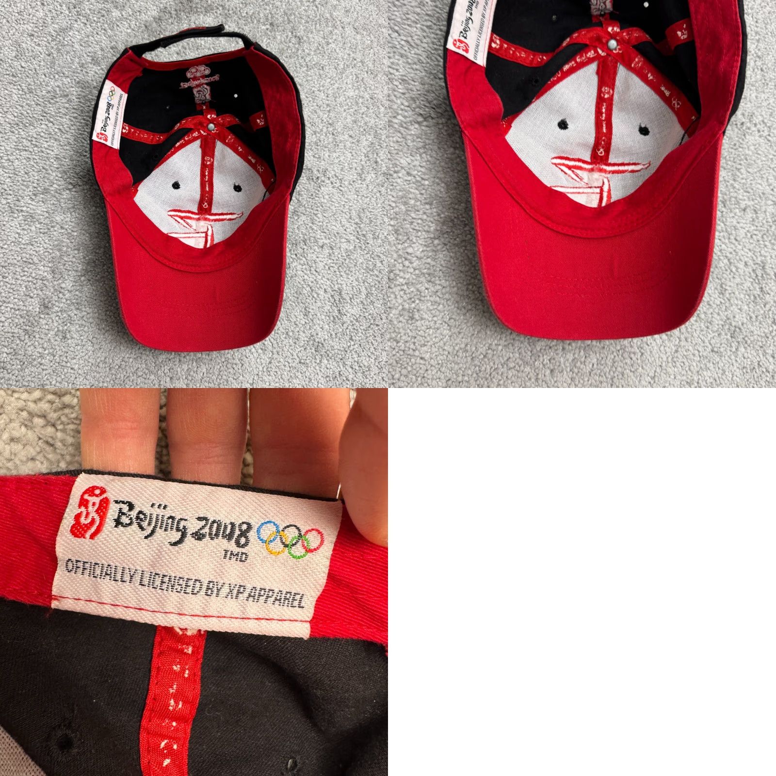 Vintage XP Apparel Beijing 2008 Olympics Baseball Cap Unisex Black Red Cap Hat Size ONE SIZE - 8 Thumbnail