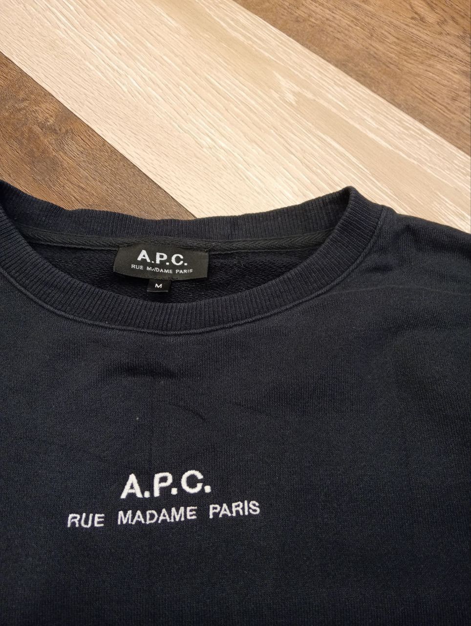 A.P.C. A.P.C RUE MADAME PARIS CROPPED CREWNECK - SIZE M Size M / US 6-8 / IT 42-44 - 6 Thumbnail
