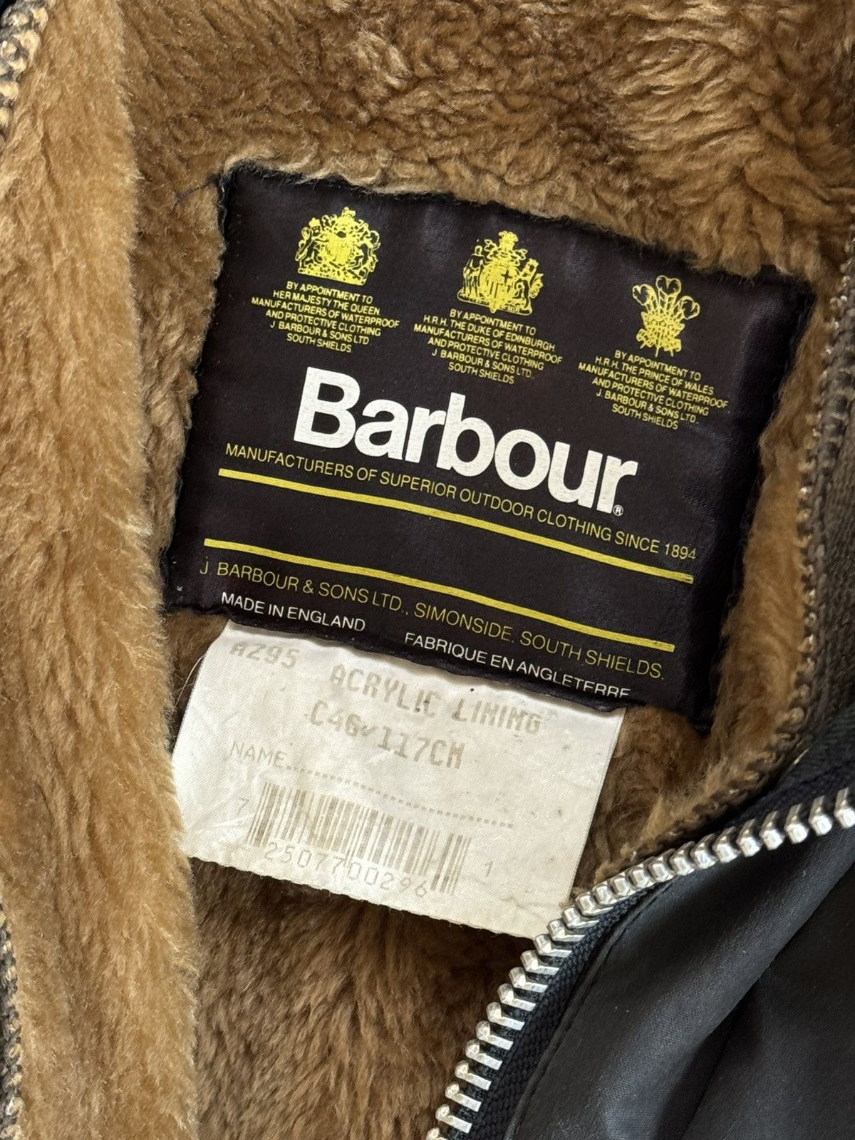 Barbour × Vintage Barbour A206 Border C48/112cm jacket + lining coat waxed wax Size US XL / EU 56 / 4 - 13 Thumbnail