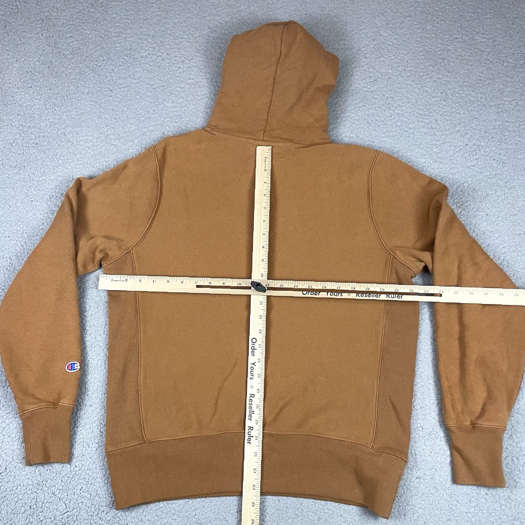 Champion VINTAGE Champion Sweatshirt Mens Medium Hooded Embroidered Reverse Weave Essential Brown/Black Size US M / EU 48-50 / 2 - 6 Thumbnail