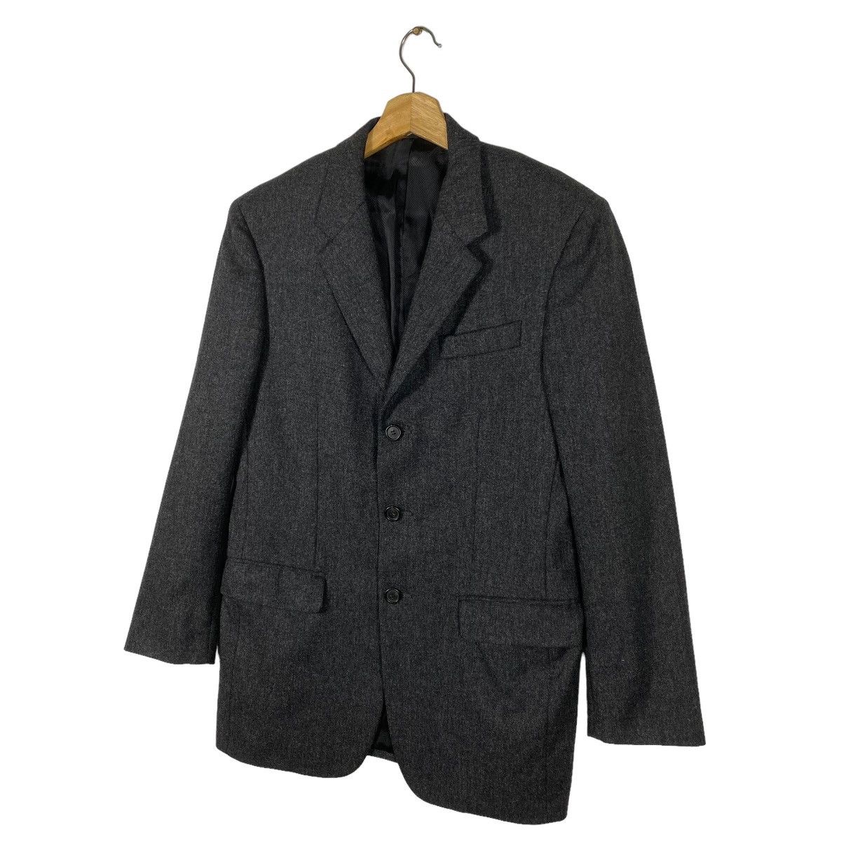 Prada × Vintage Vintage Prada Wool Blazer Size 46 Dark Grey Colour Size 46R - 2 Thumbnail