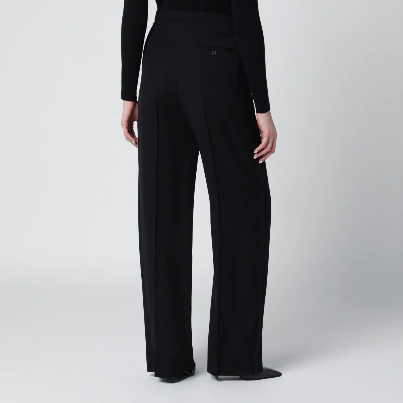 Balenciaga o1d2blof0426 Wool Trousers in Black Size 42" / US 20 - 4 Thumbnail