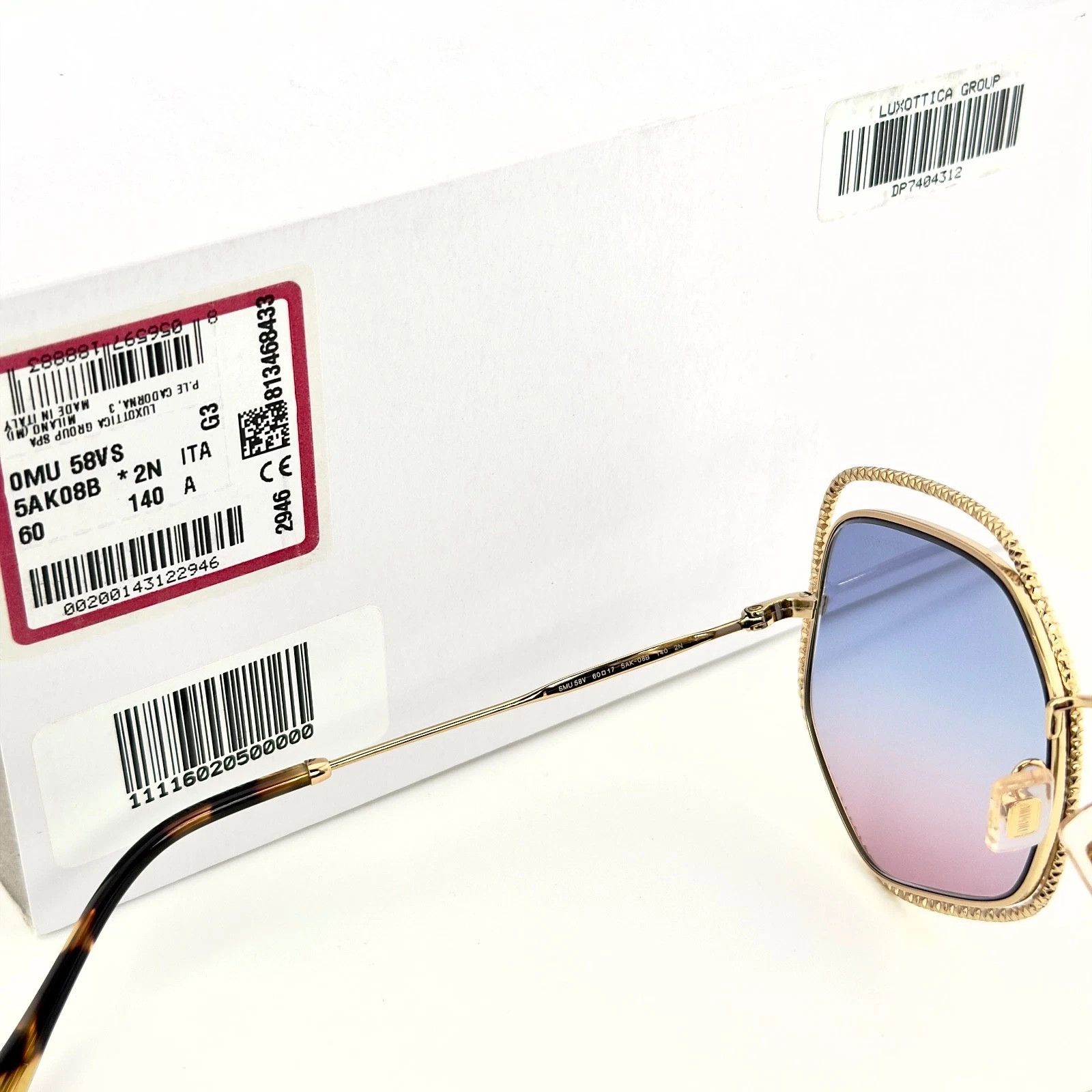 Miu Miu MIU MIU LA MONDAINE MU58VS Purple Gold Geometric 58V 58VS Size ONE SIZE - 5 Thumbnail