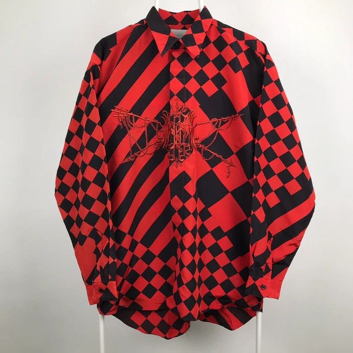 Japanese Brand × Vintage (SY0096) VTG ELVENCEDOR UOMO SPIDER WEB ILUSSION SHIRTS Size US XL / EU 56 / 4 - 3 Thumbnail