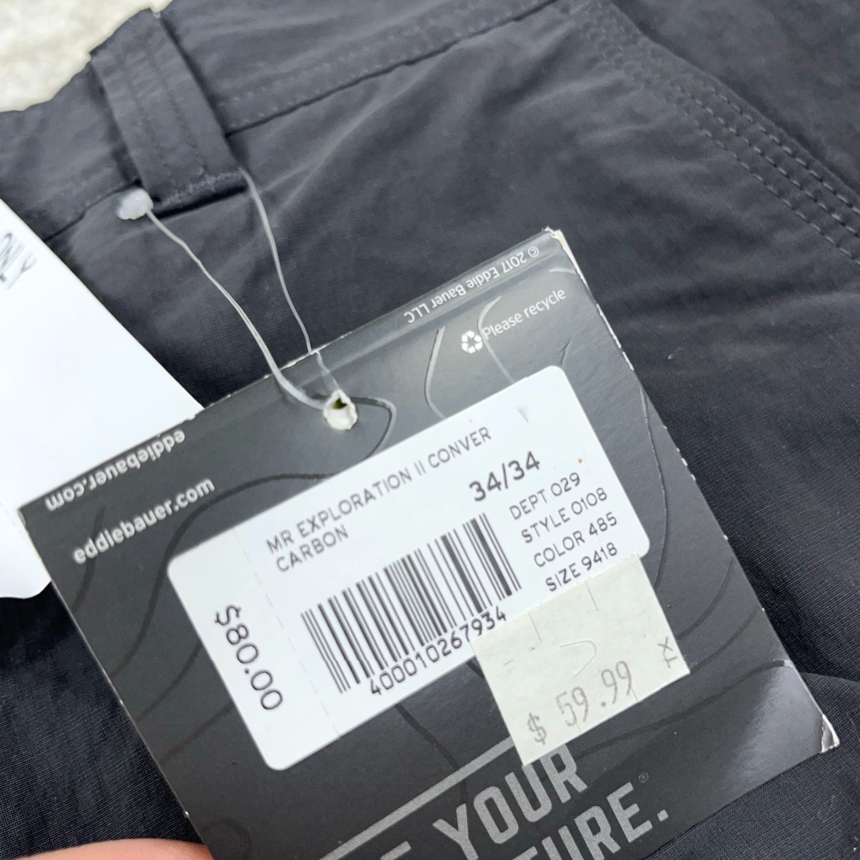 Eddie Bauer Eddie Bauer Travex Pants Men 34 Gray Convertible Outdoor Hiking Chino Mens Size US 34 / EU 50 - 6 Thumbnail