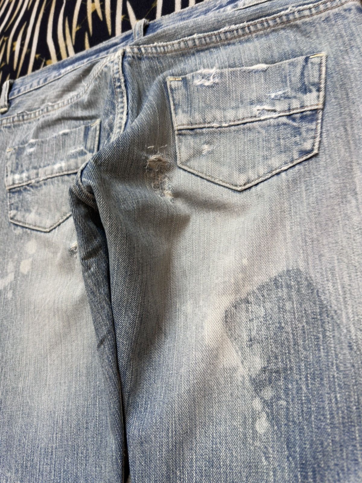 Hysteric Glamour Vintage RNA.Inc Ripped Grunge Zipper Leg Distressed Denim Size US 31 - 10 Thumbnail