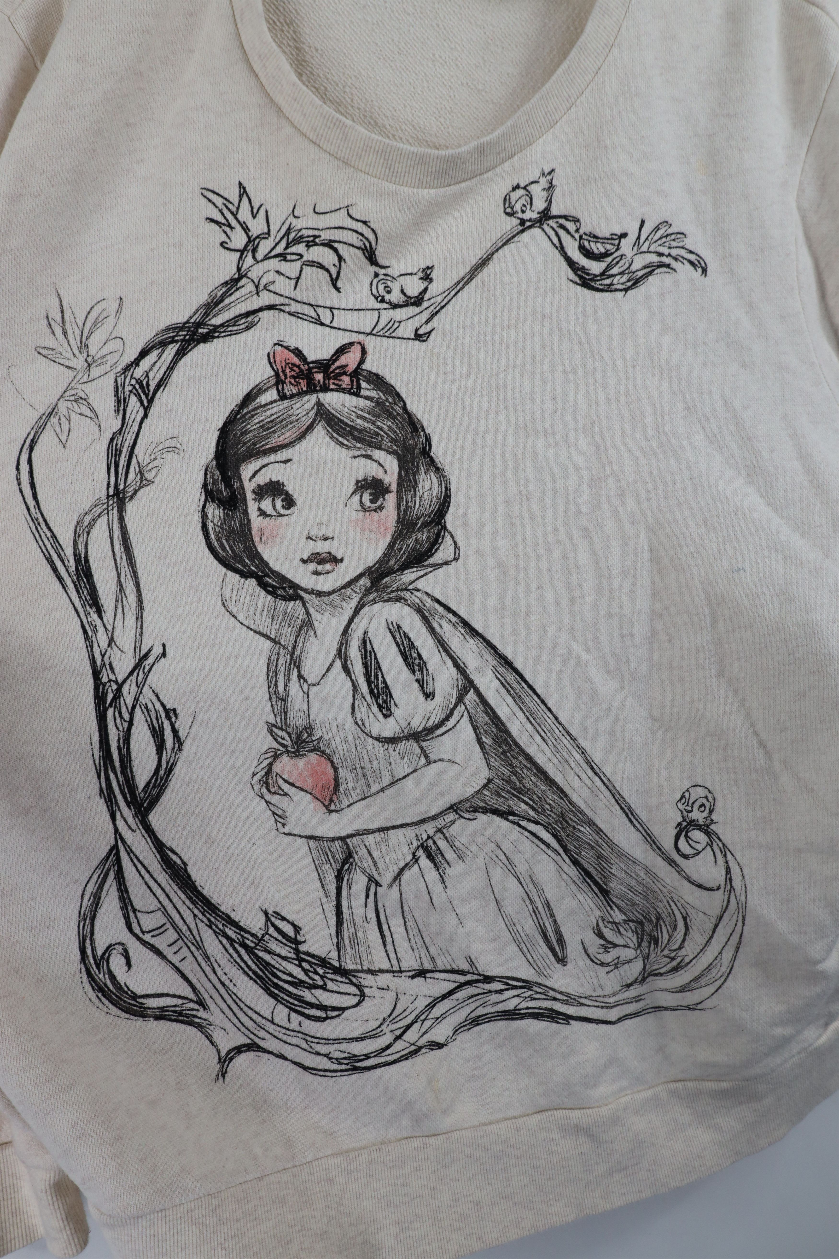 Disney × Vintage Vintage Disney of Snow White Movie Crewneck Sweatshirt Beige Size XXL / US 16-18 / IT 52-54 - 4 Thumbnail