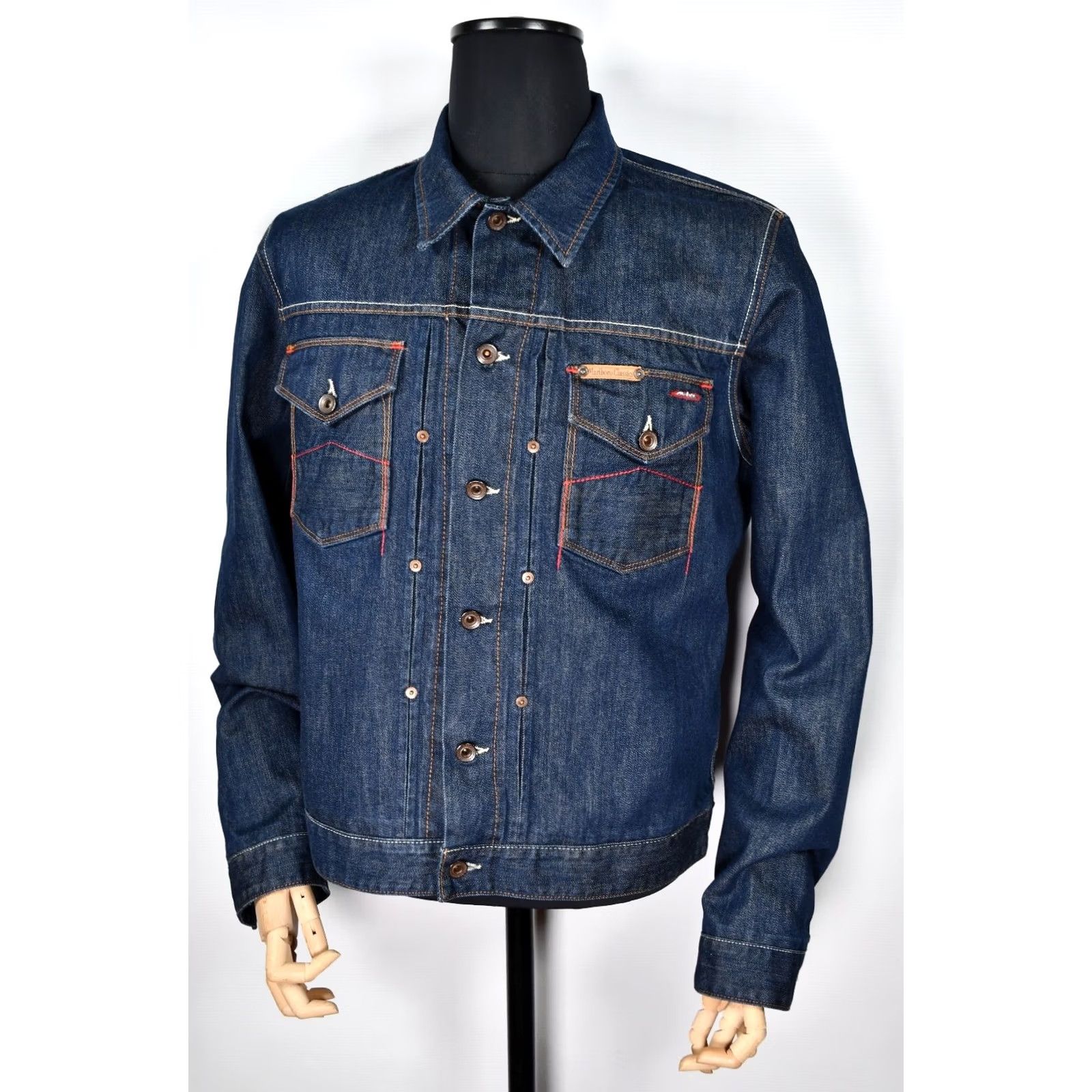 Marlboro Marlboro Denim Jacket Men's L Blue Solid Cotton Denim Jacket Regular Mens 90s Classic Size US L / EU 52-54 / 3 - 5 Thumbnail