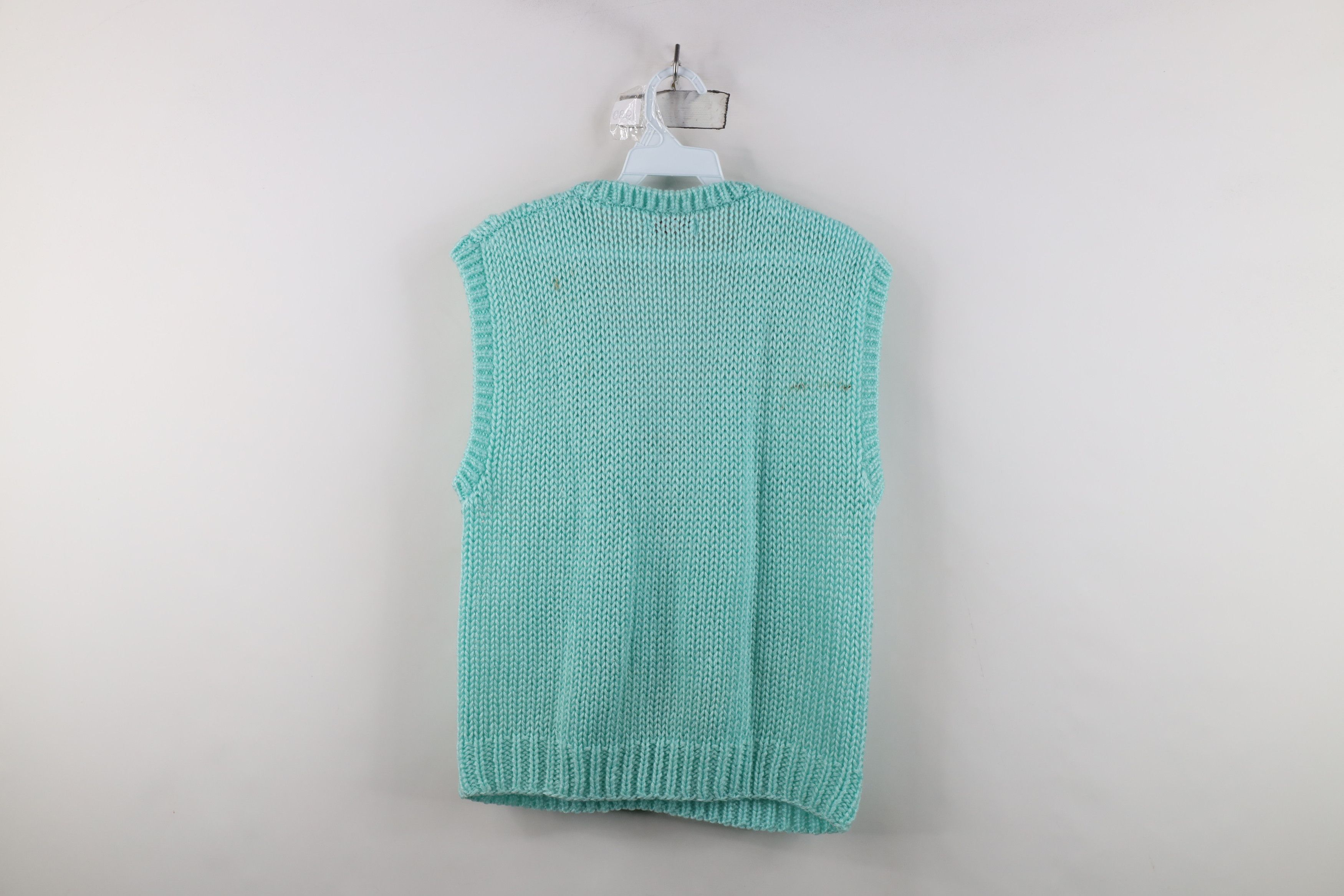 Vintage Vintage 80s Mid Mod Snowflake Cable Knit Sweater Vest Size M / US 6-8 / IT 42-44 - 11 Thumbnail