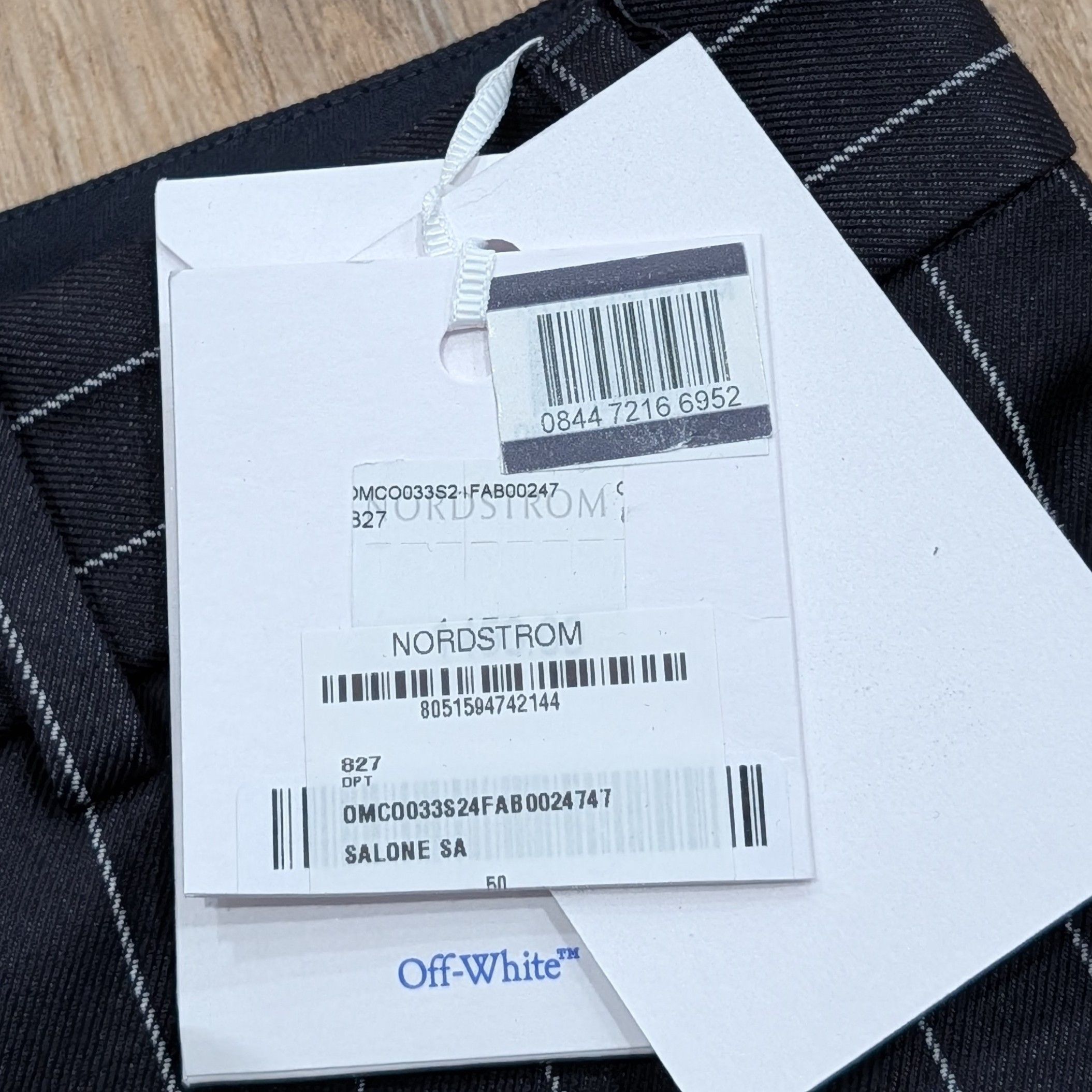 Off-White OFF-WHITE Buffalo Pinstripe Slim Wool Suit Pants 50 US 34 Size US 34 / EU 50 - 14 Thumbnail