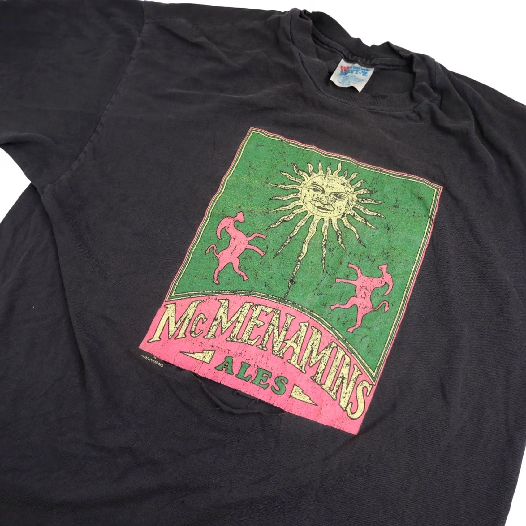 Vintage VINTAGE McMenamins Ales Mens XL Graphic T Shirt Black Distressed Size US XL / EU 56 / 4 - 4 Thumbnail