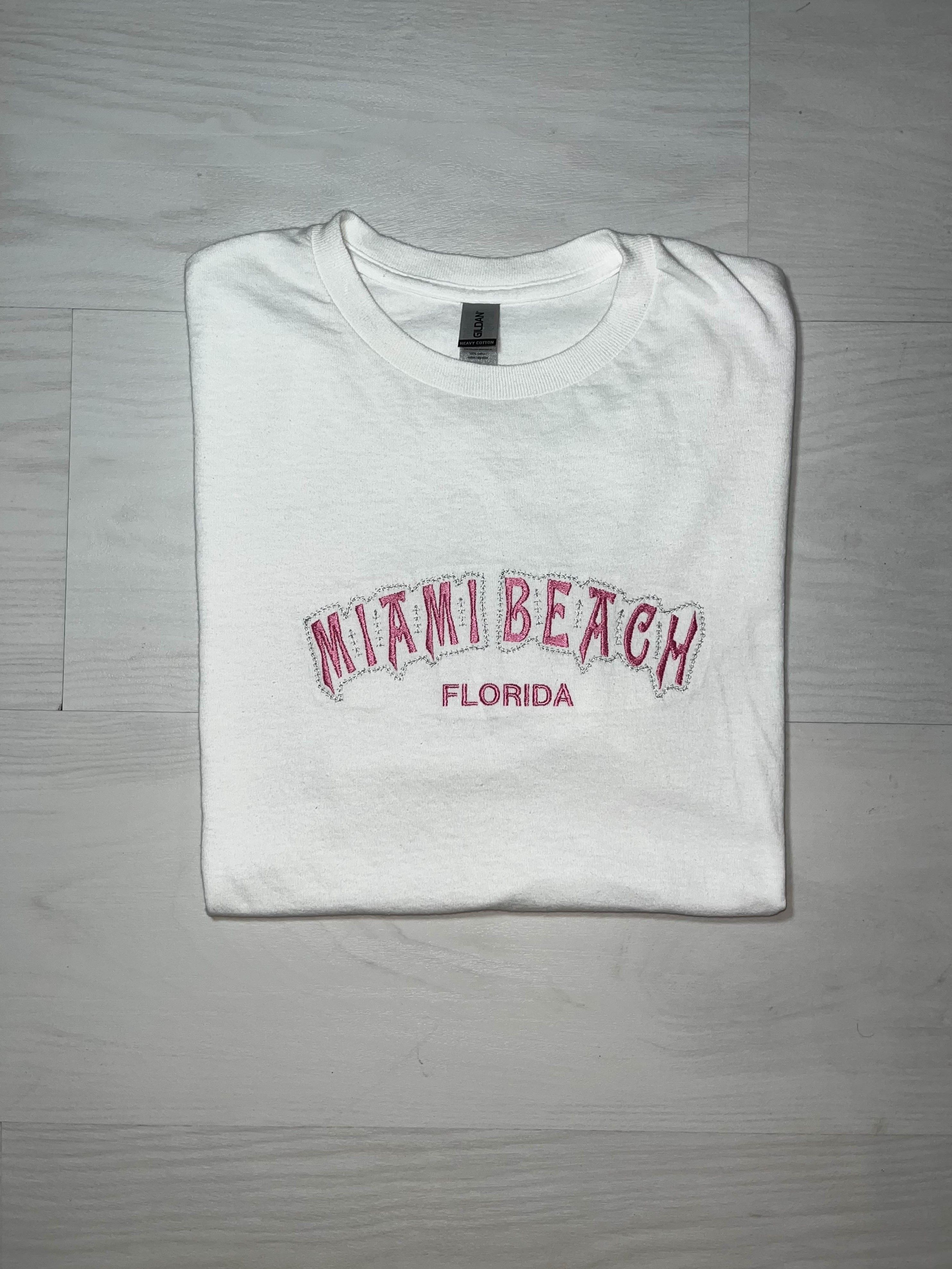 Gildan Y2K Miami Beach Florida Tee Size M / US 6-8 / IT 42-44 - 1 Thumbnail