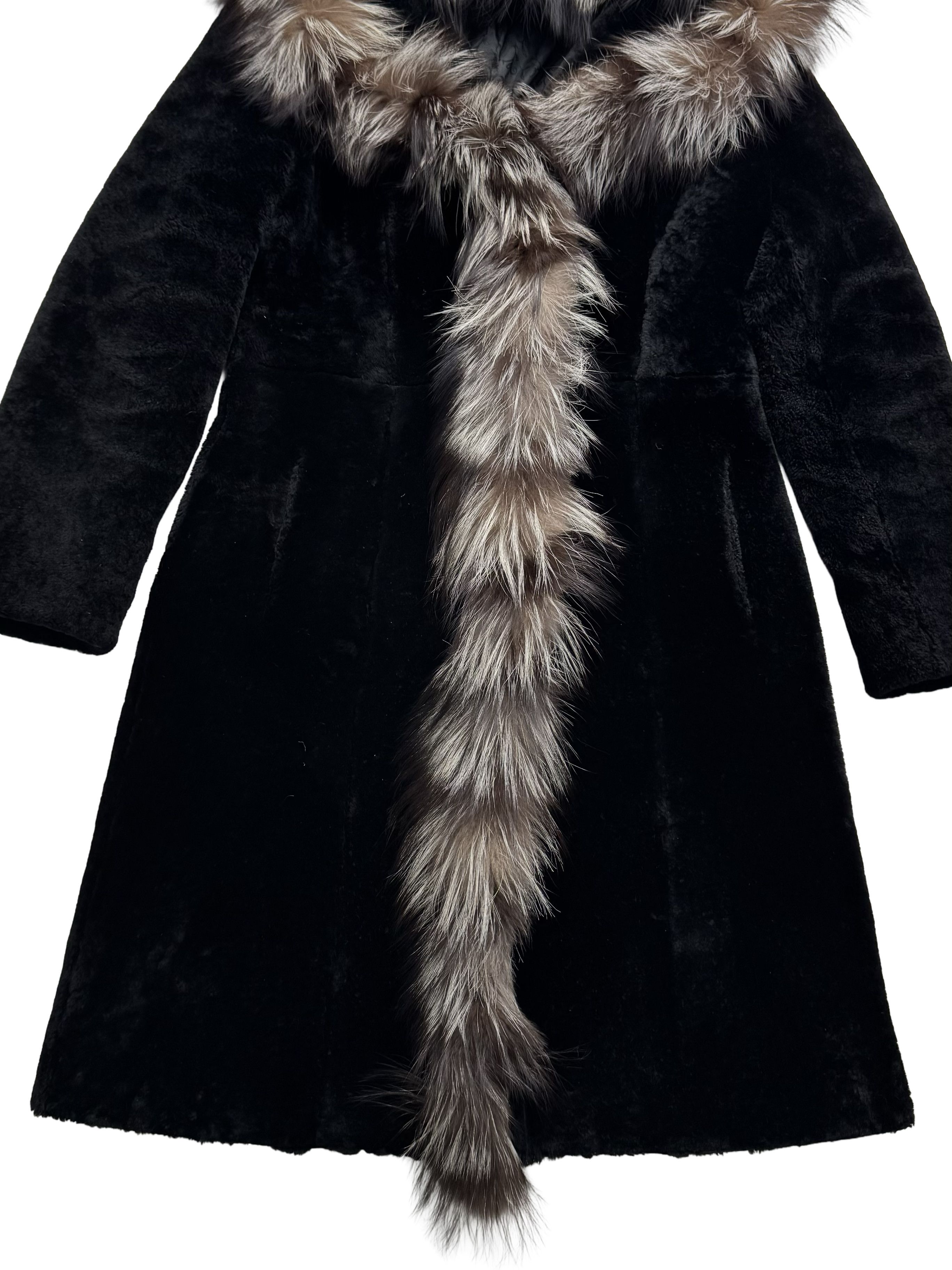 Vintage Vintage Real Lambskin Hooded Coat Size L / US 10 / IT 46 - 8 Thumbnail
