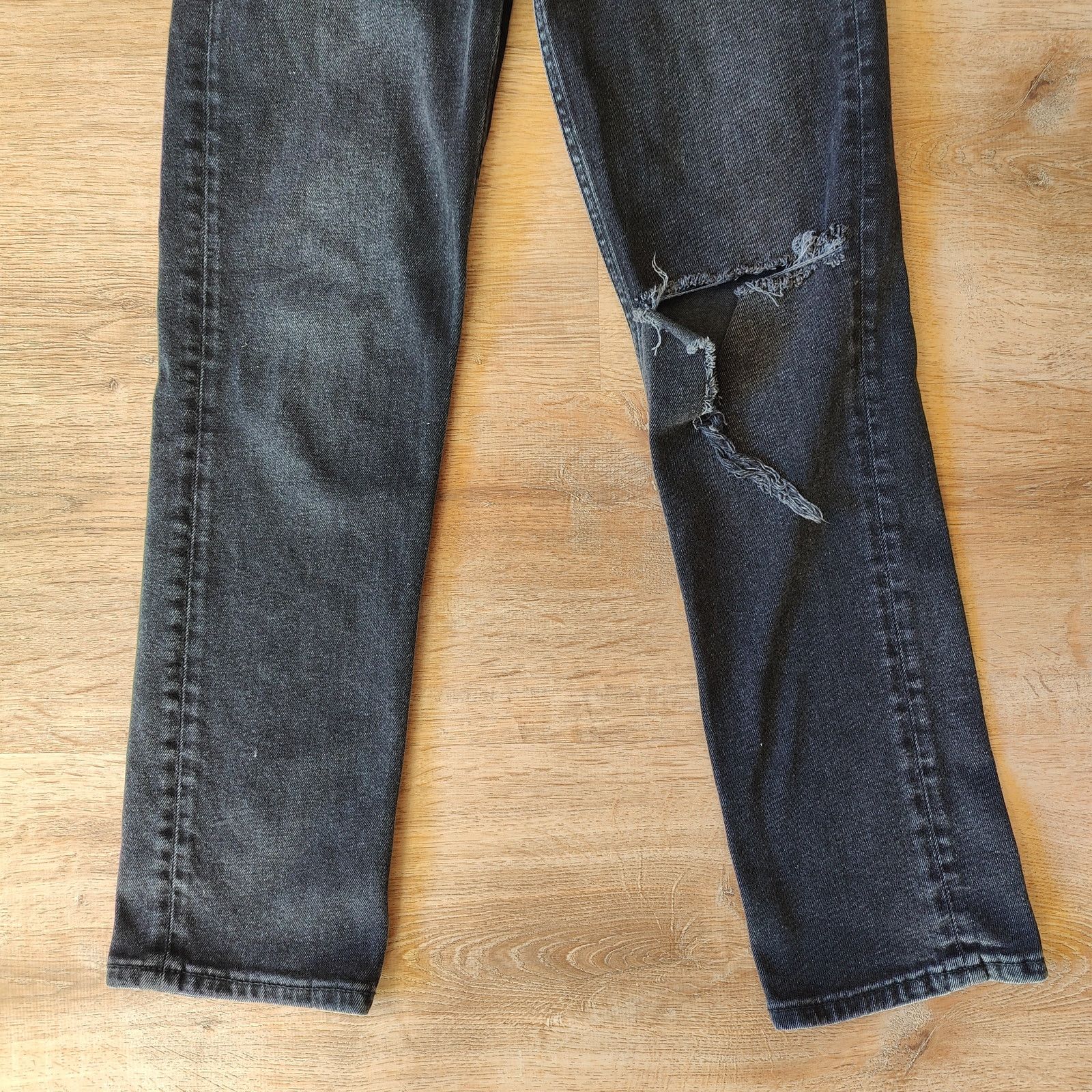 RE/DONE Re/Done Originals 70s Straight Jeans Womens 25 Washed Noir Size 25" / US 0 / IT 36 - 4 Thumbnail