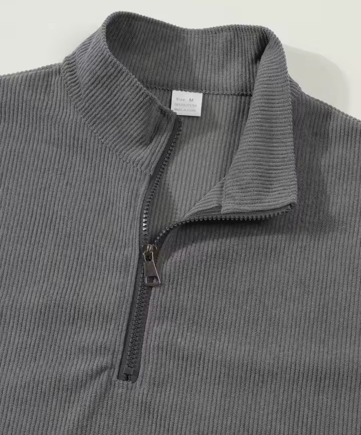 Other Trendy Corduroy Half Zipper Casual Sports Long Sleeved shirt Size US XXL / EU 58 / 5 - 2 Thumbnail