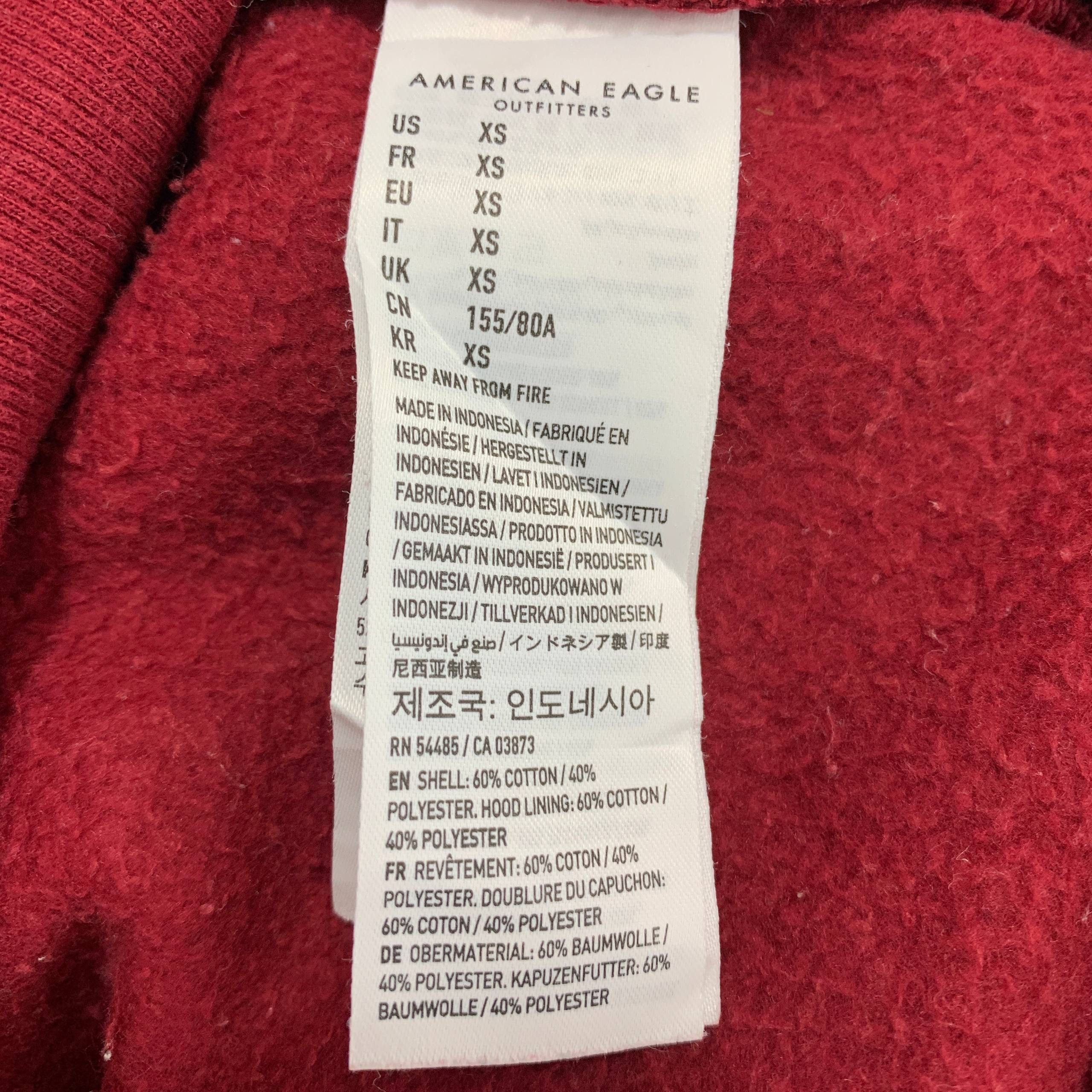 American Eagle Outfitters AMERICAN EAGLE Hoodie Pullover #2576/V Size US XS / EU 42 / 0 - 7 Thumbnail