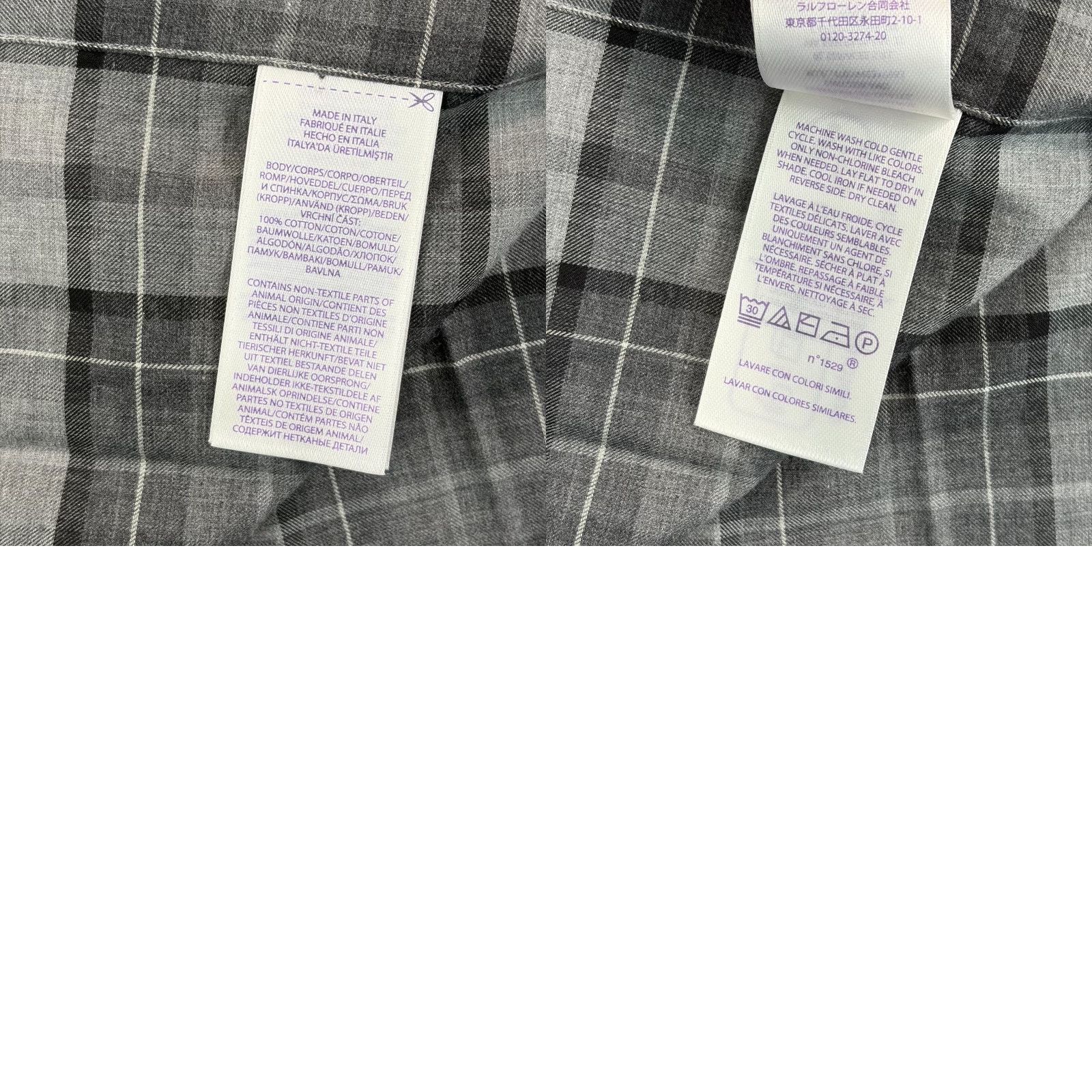 Ralph Lauren Purple Label Ralph Lauren Purple Label Plaid Twill Shirt Men XL Grey Long Sleeve NWT Button-Up Pocketed Collared Size US XL / EU 56 / 4 - 9 Thumbnail