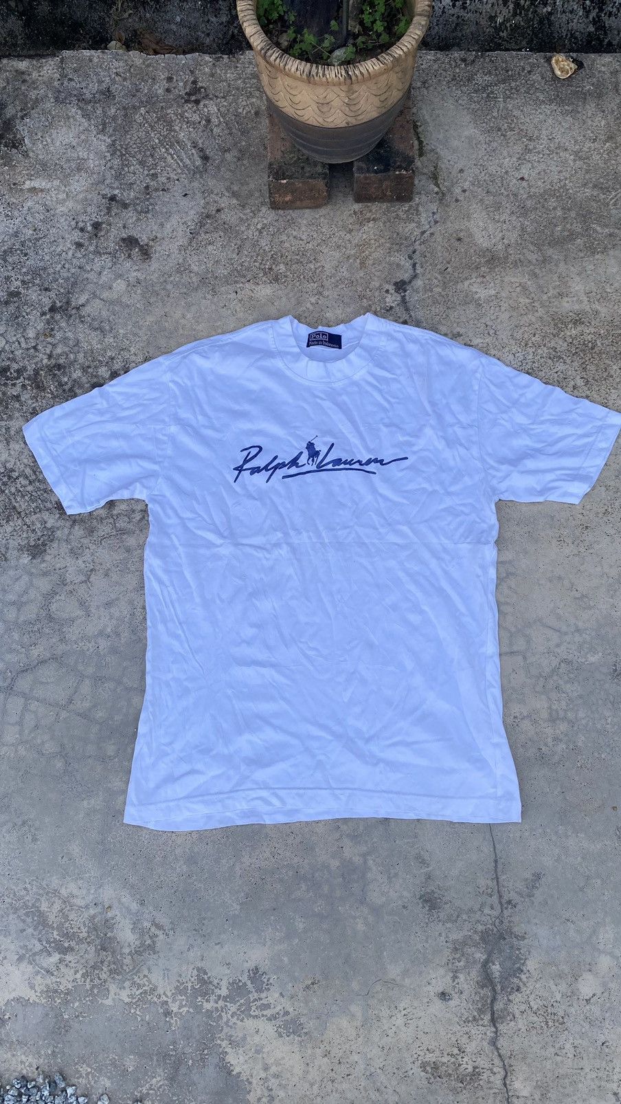 Polo Ralph Lauren × Vintage Rare Vintage Polo Ralph Lauren T-shirt Spell Out and Logo Size US L / EU 52-54 / 3 - 1 Thumbnail