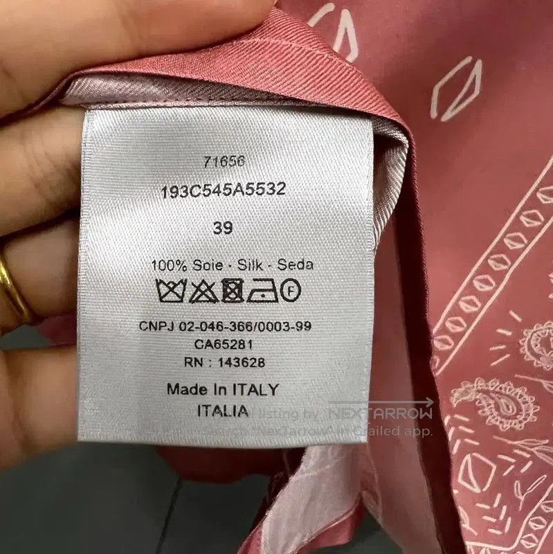 Dior Dior Red Silk Short Sleeve Shirt . Size US M / EU 48-50 / 2 - 3 Thumbnail