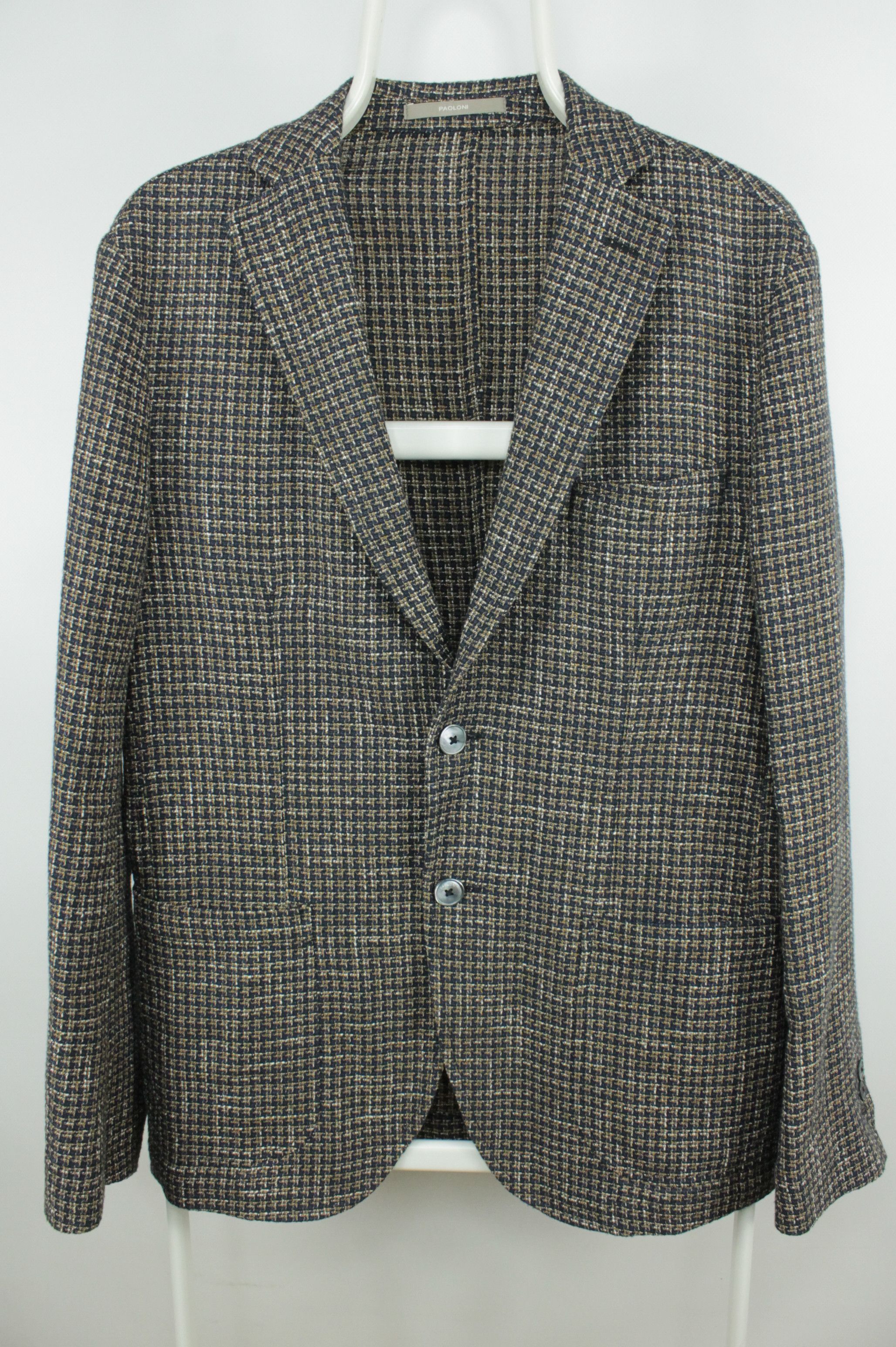 Paoloni Paoloni Knit Cotton Linen Sport Coat Blazer Jacket Men's Size US M / EU 48-50 / 2 - 1 Thumbnail