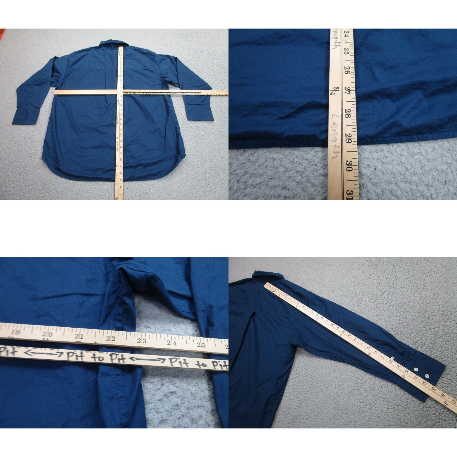 Everlane Everlane Shirt Womens 10 Blue 100% Cotton Button Front Oversized Tunic Top Size L / US 10 / IT 46 - 8 Thumbnail