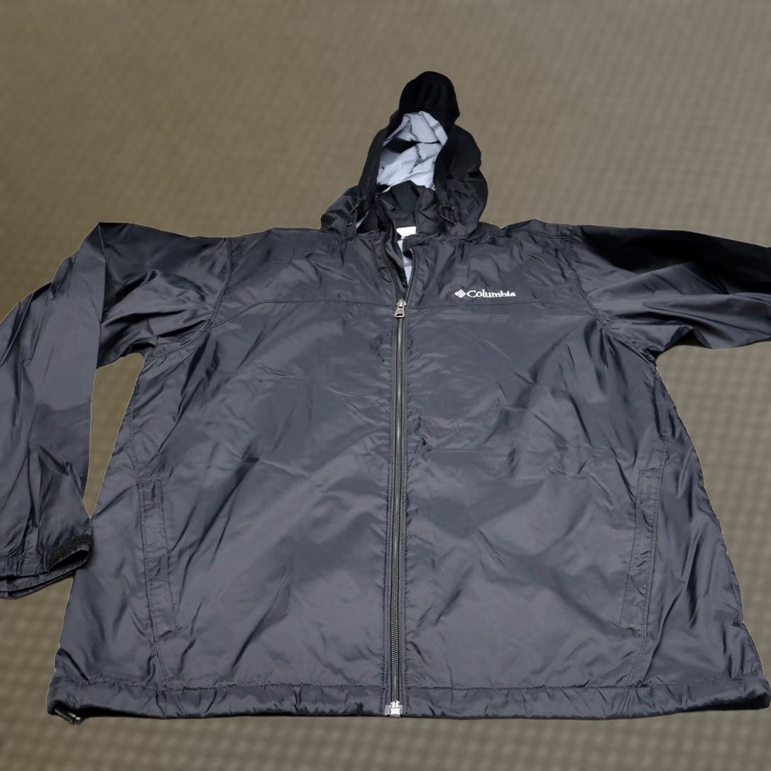 Rains Columbia Jacket Mens M Black Hooded Wind Rain Light Pack Outdoor Hiking Size US M / EU 48-50 / 2 - 1 Thumbnail