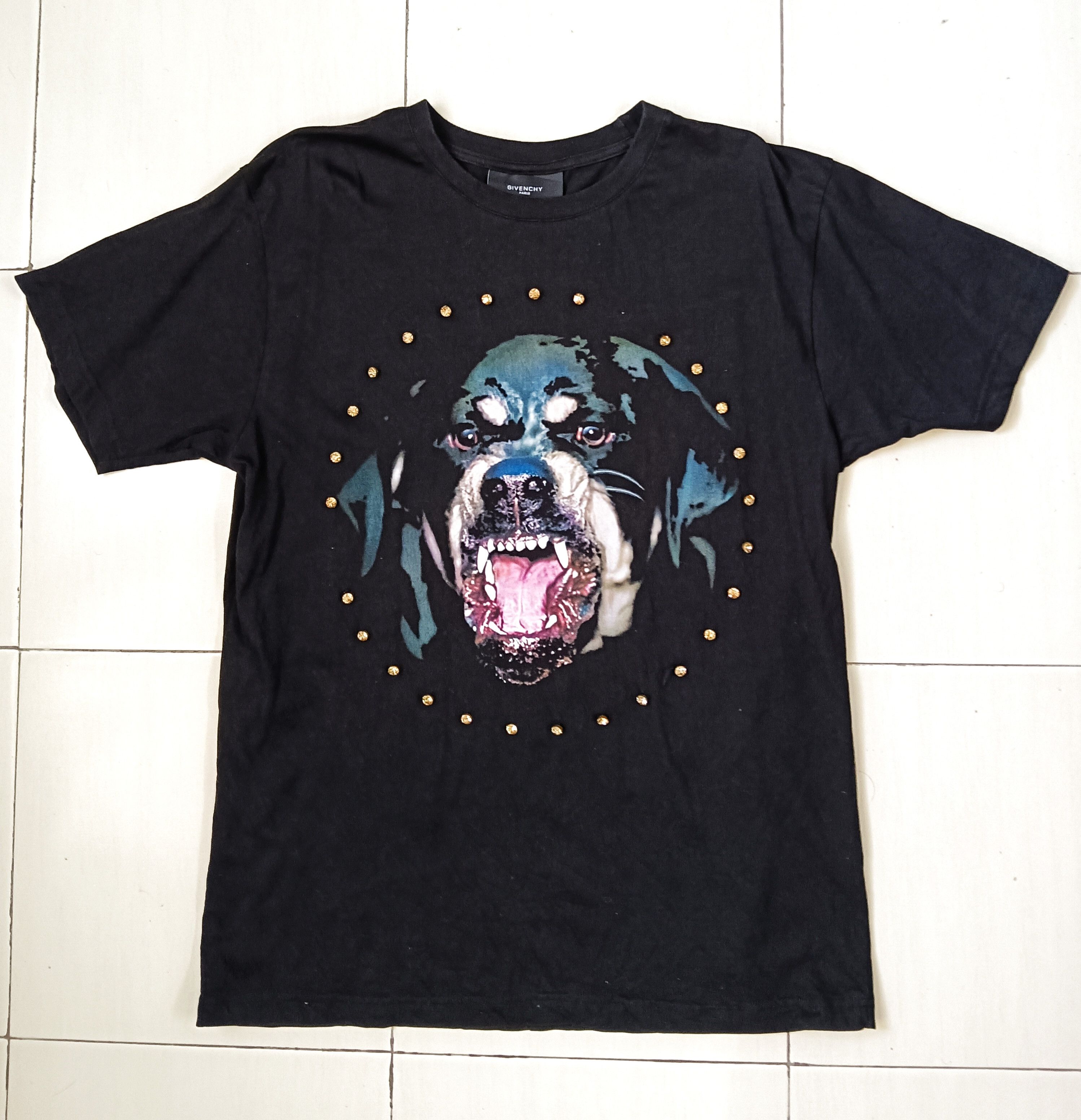 Givenchy Rottweiler Big Face Embellishment Stud shirt