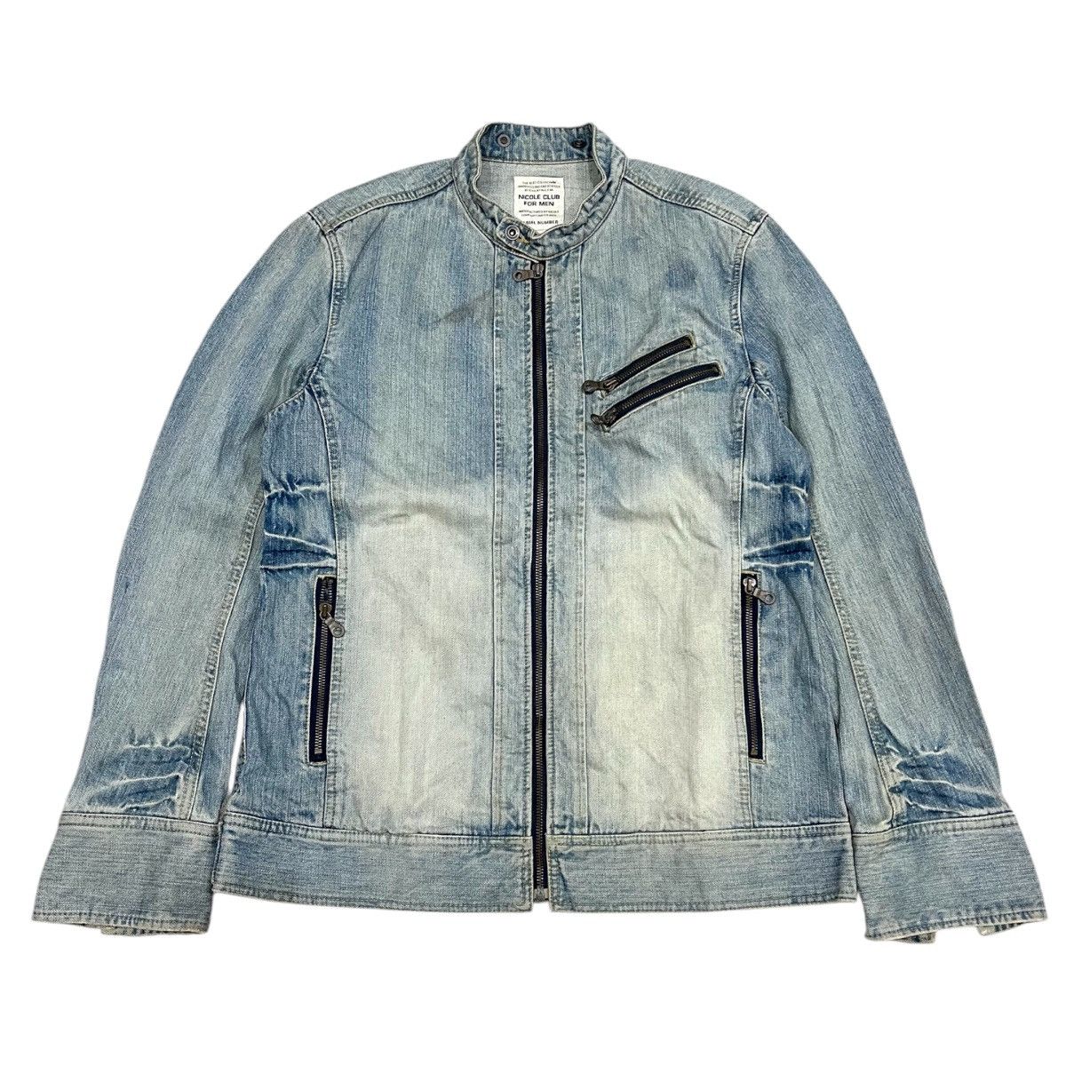 Nicole Club 2000s Nicole Club For Men Denim Biker Jacket Size US L / EU 52-54 / 3 - 1 Thumbnail