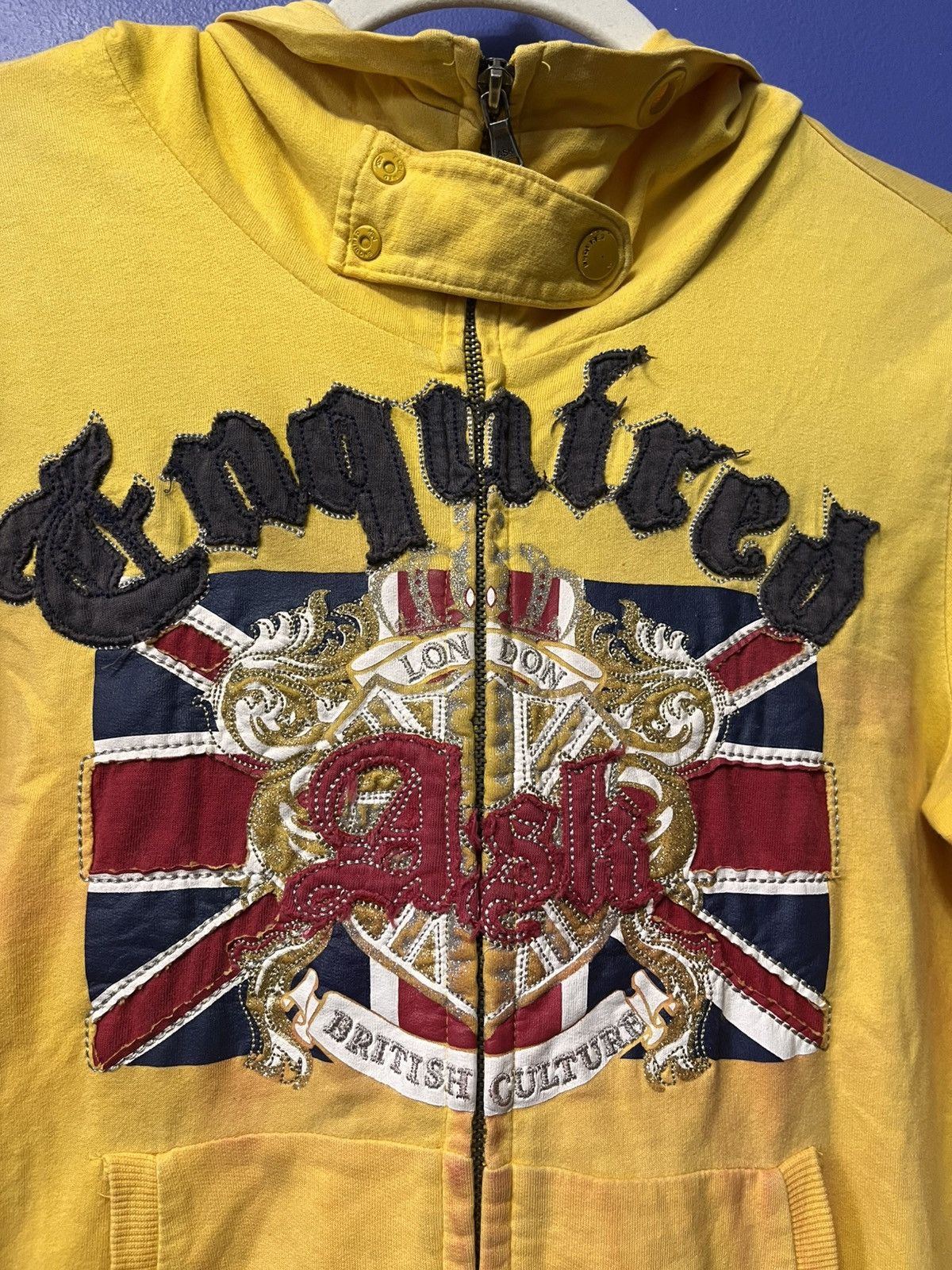 Japanese Brand THRASHED ASK ENQUIRED DISTRESSED ZIP HOODIE Size M / US 6-8 / IT 42-44 - 2 Thumbnail