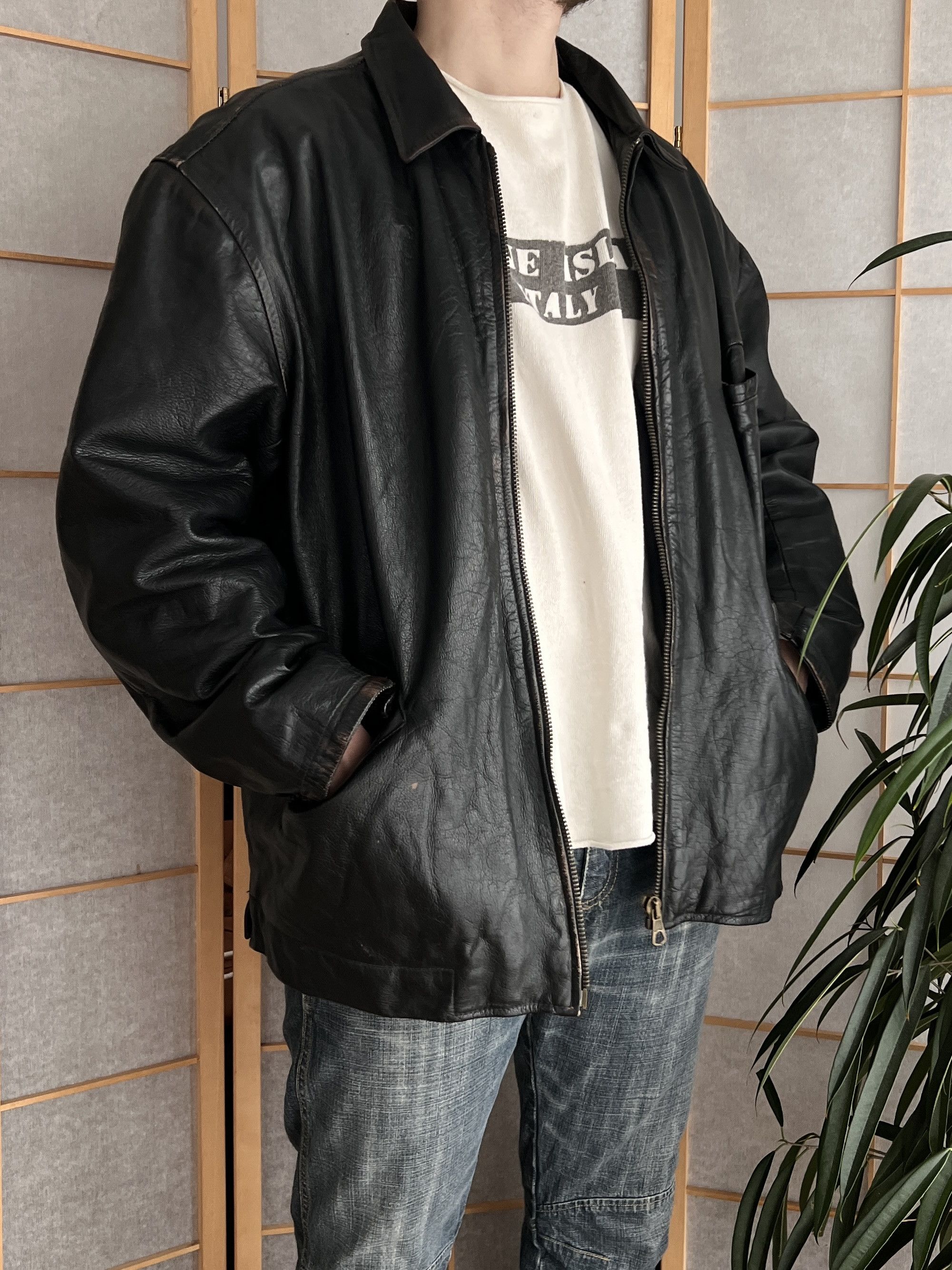 If Six Was Nine VTG Yohji Yamamoto Kanye West Style Cargo Leather Jacket LGB Size US L / EU 52-54 / 3 - 18 Thumbnail