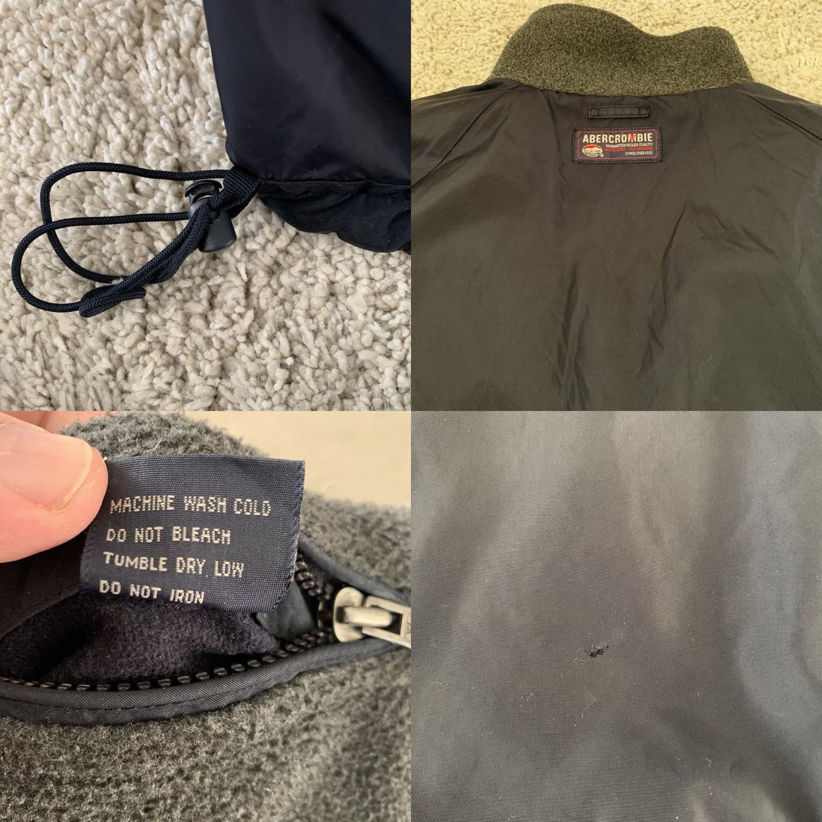 Abercrombie & Fitch VINTAGE Abercrombie & Fitch Jacket Mens L Blue 90s Outdoor Hooded Insulated Softshell Reversible Pullover Wind-Resistant 1/2 Zip Logo Size US L / EU 52-54 / 3 - 8 Thumbnail