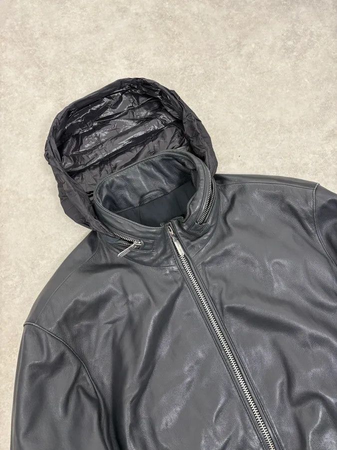 Emporio Armani SS2019 Emporio Armani Black Leather Minimalist Jacket Size US S / EU 44-46 / 1 - 5 Thumbnail