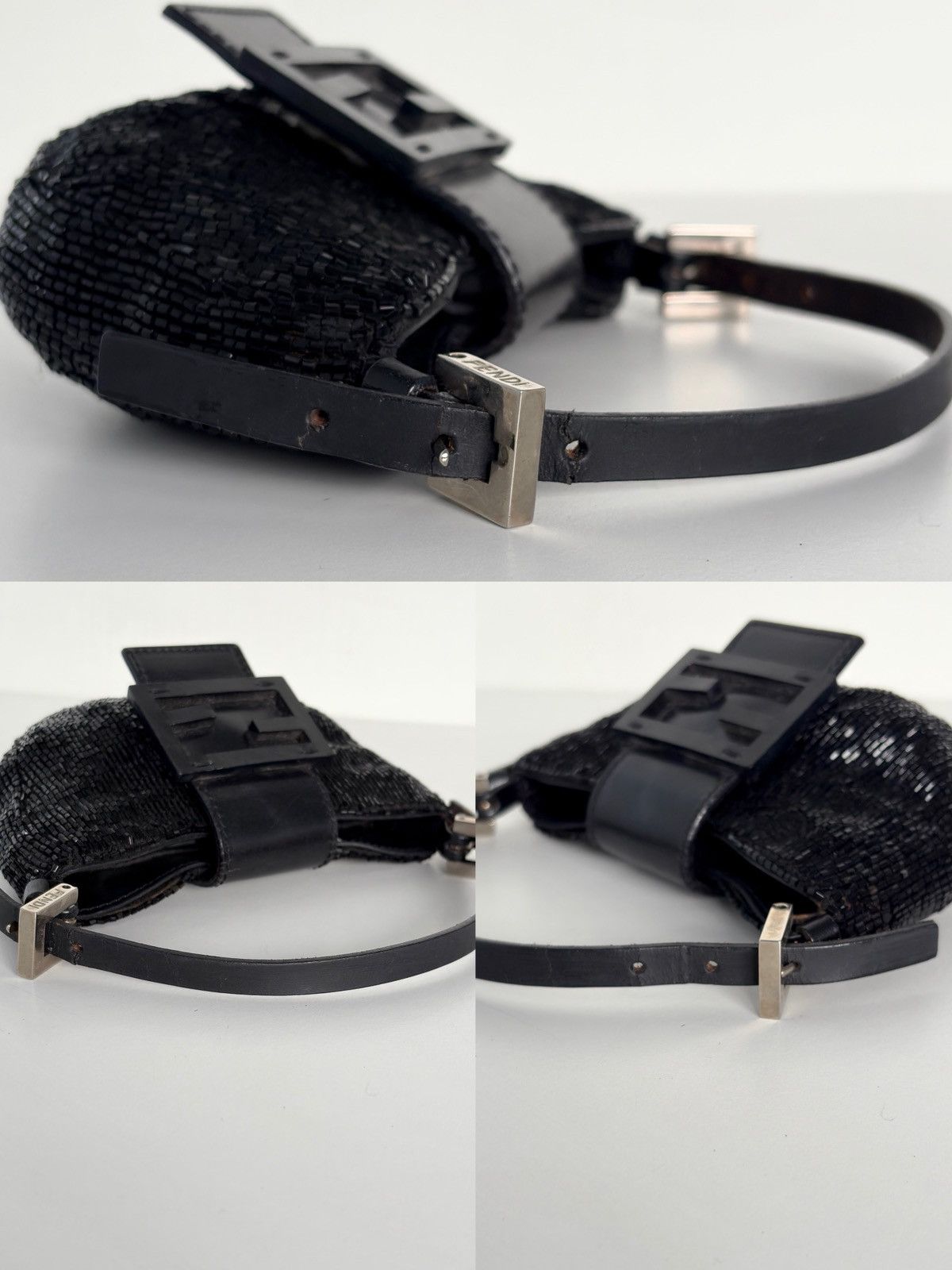 Fendi Fendi Black Beaded Mini Croissant Size ONE SIZE - 8 Thumbnail