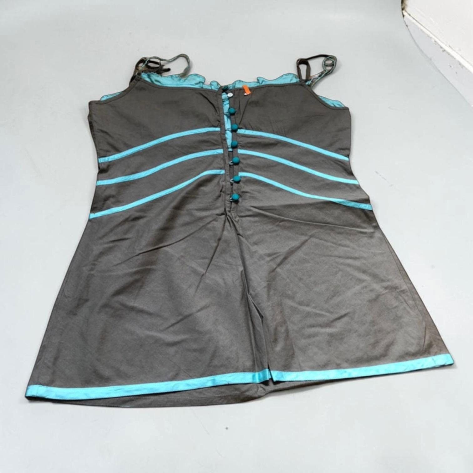 Other The Cop Copine Turquoise Lace Top Size ONE SIZE - 6 Thumbnail
